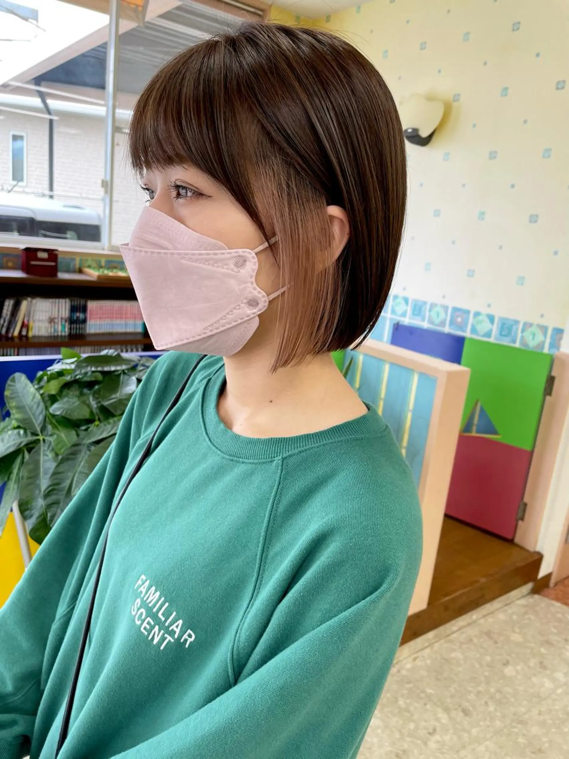 ショート カラー ベージュカラー インナーカラー ピンクカラー ピンクベージュ yui .のヘアスタイル