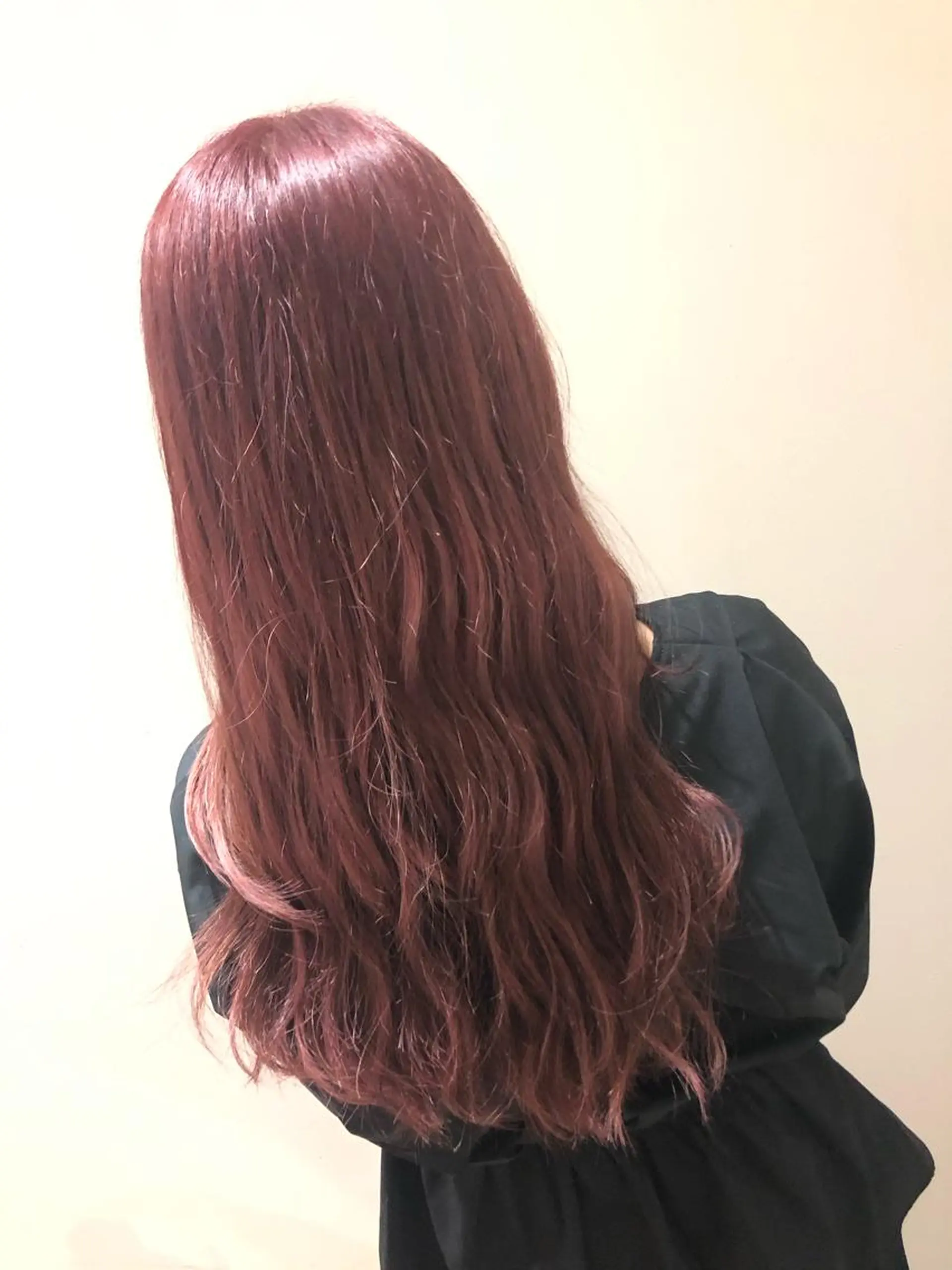 ロング カラー ピンクカラー ヘアカラー トリートメント 💓シールエクステ ルミエールのヘアスタイル
