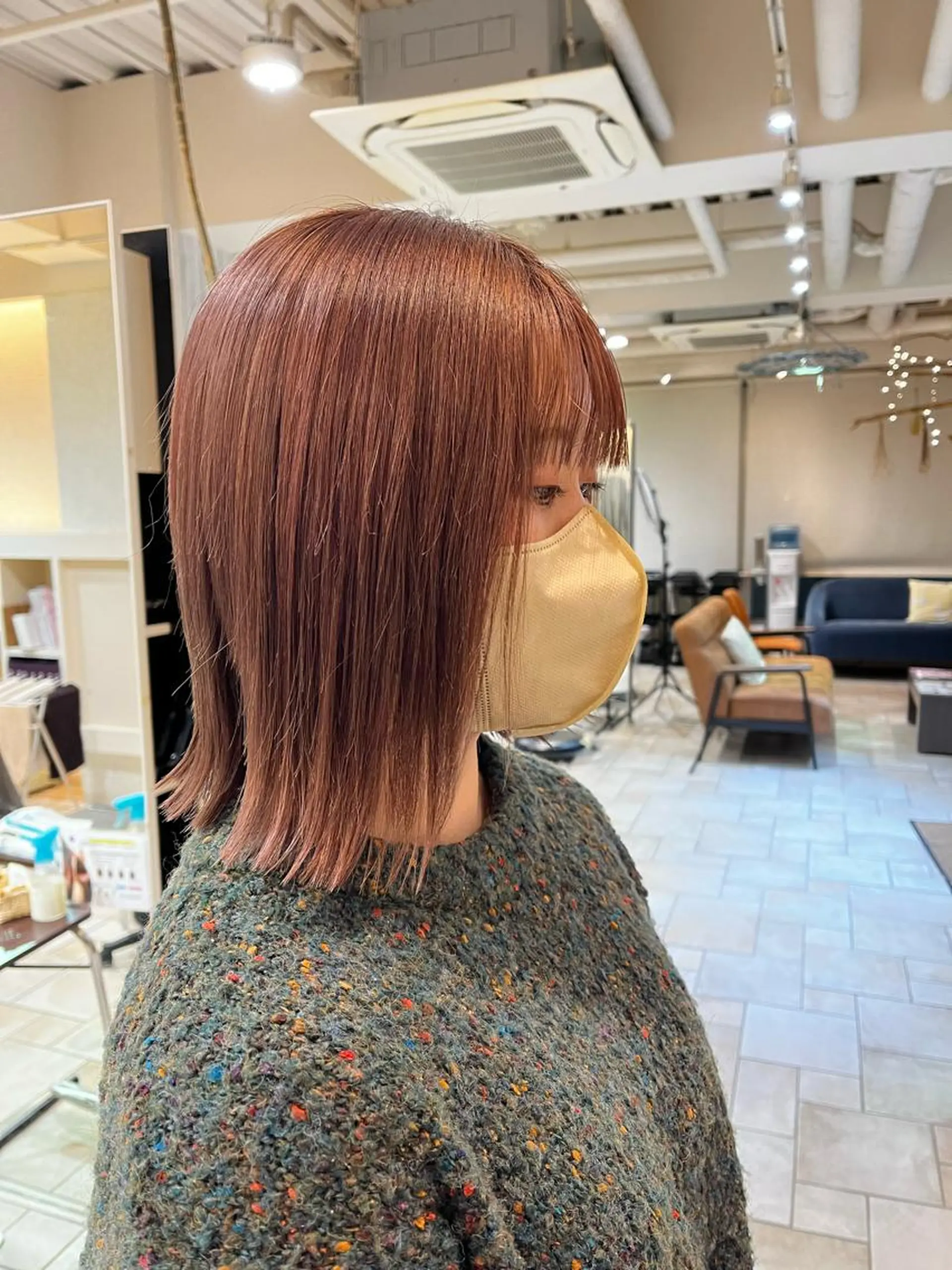 カラー オレンジ レイヤー/暖色/ 髪質改善/永礼芳果のヘアスタイル