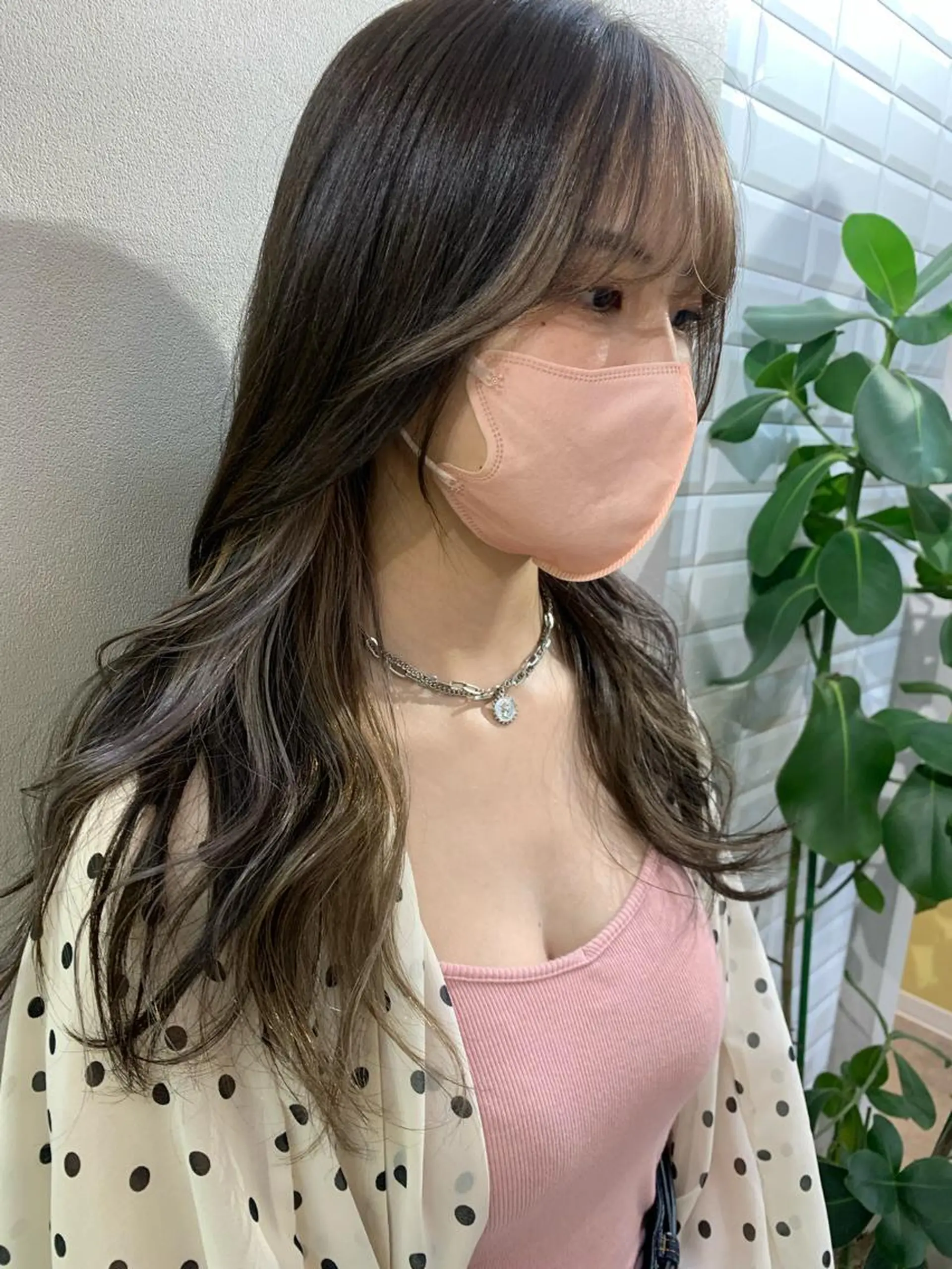 ロング カラー ミストバング  フェイスフレーミング カット ヘアカラー トリートメント hub hair レイヤー/透明感のヘアスタイル