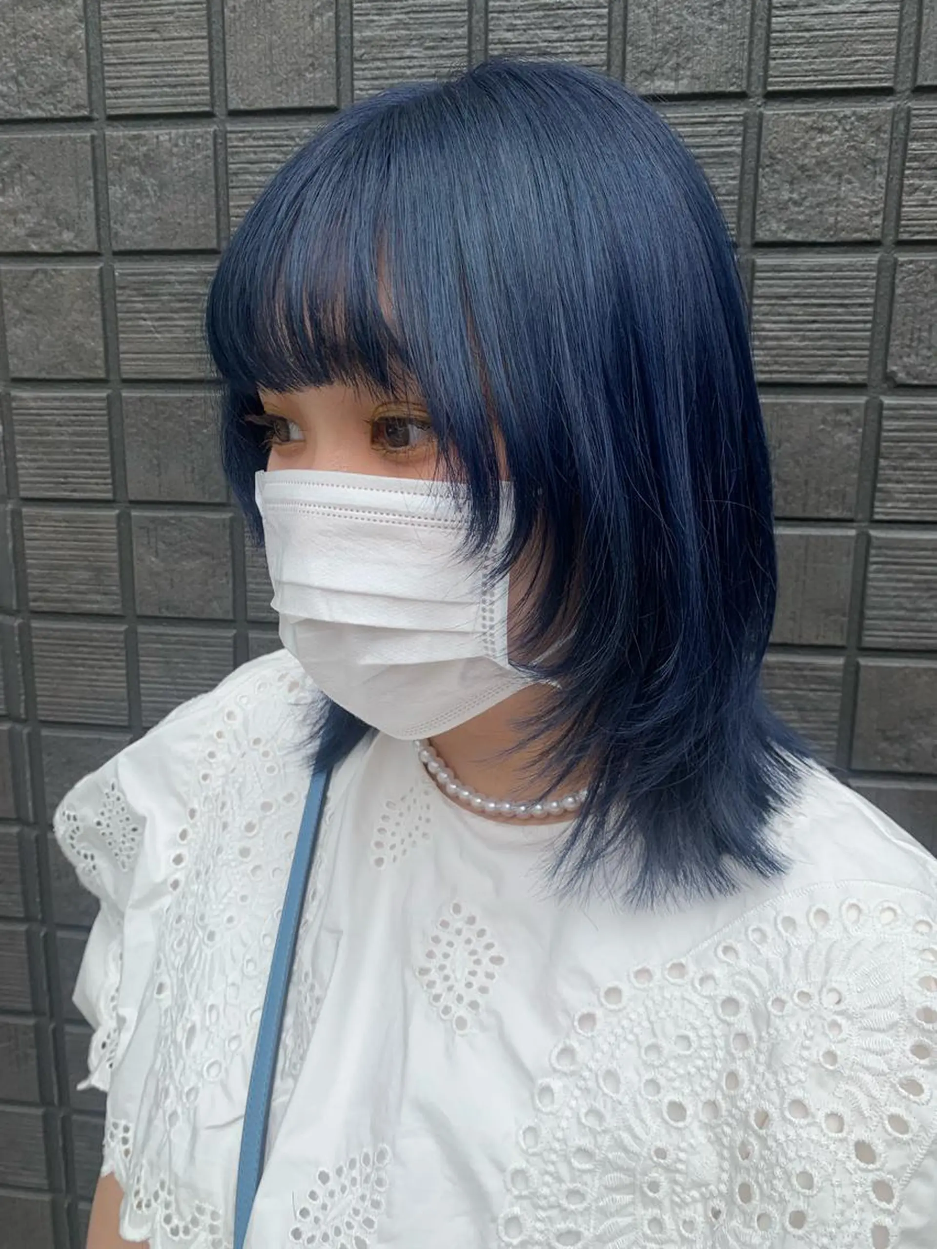 ミディアム カラー ブリーチ ブルーカラー ウルフカット カット ヘアカラー トリートメント hub hair レイヤー/透明感のヘアスタイル