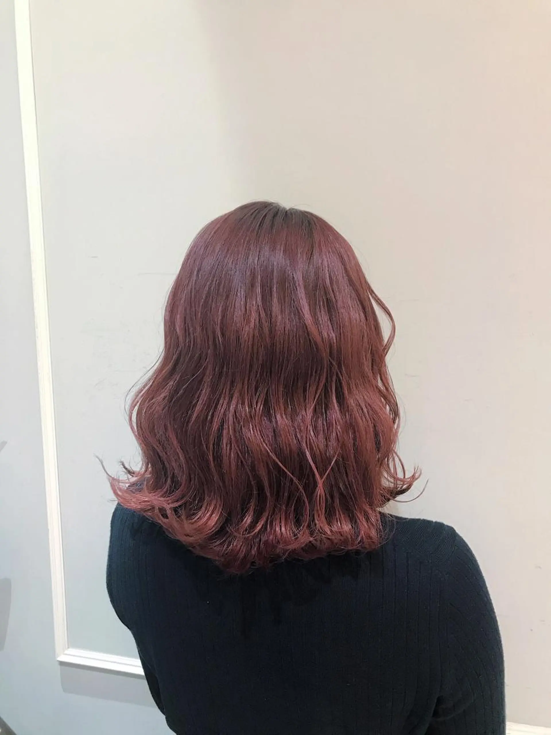 ミディアム カラー ボルドーカラー 大人可愛いHair ❤︎Ayakoのヘアスタイル