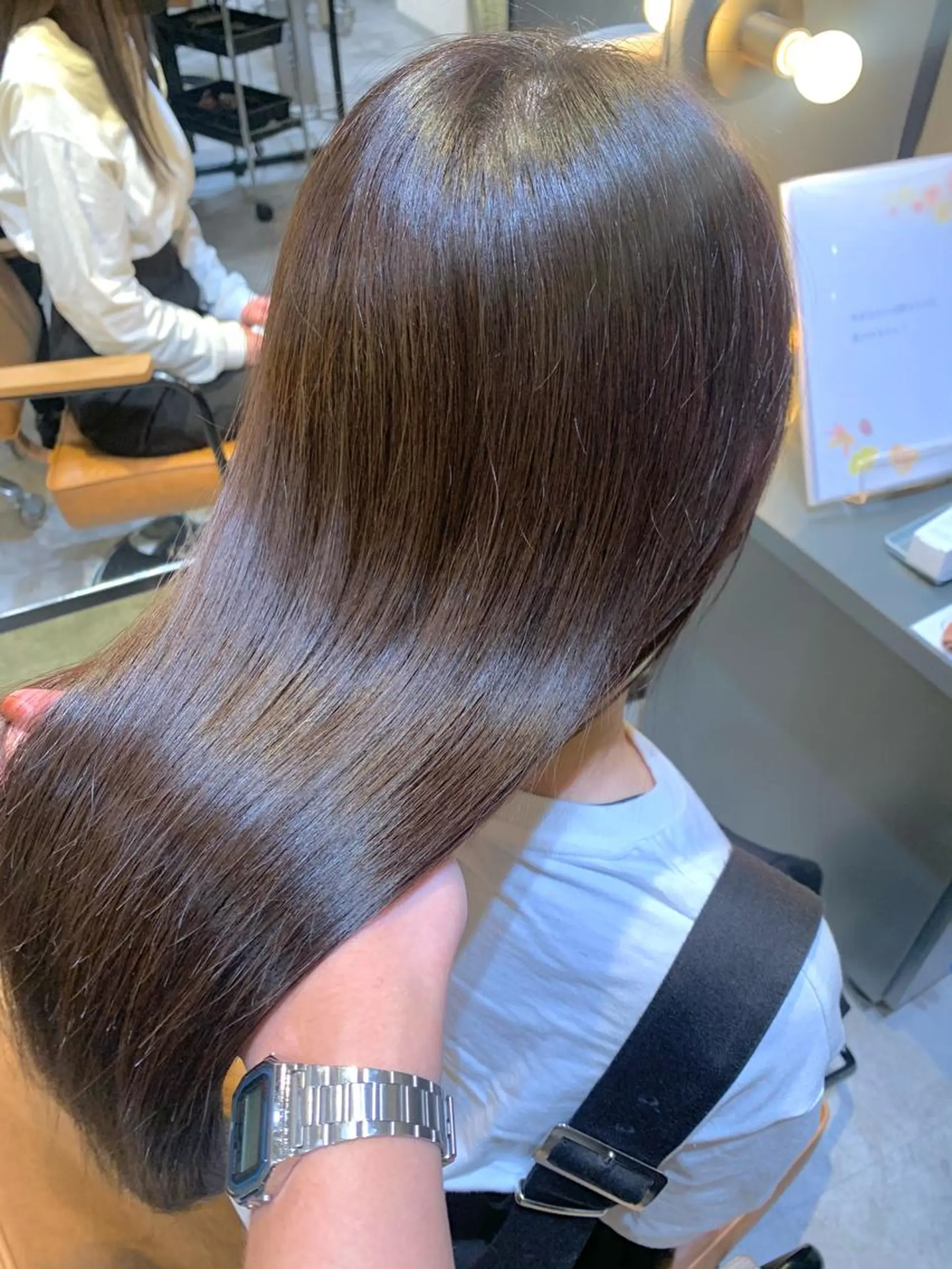 ロング カット ヘアカラー トリートメント 酸性ストレート/ブリ ーチなし/中村 匠のヘアスタイル