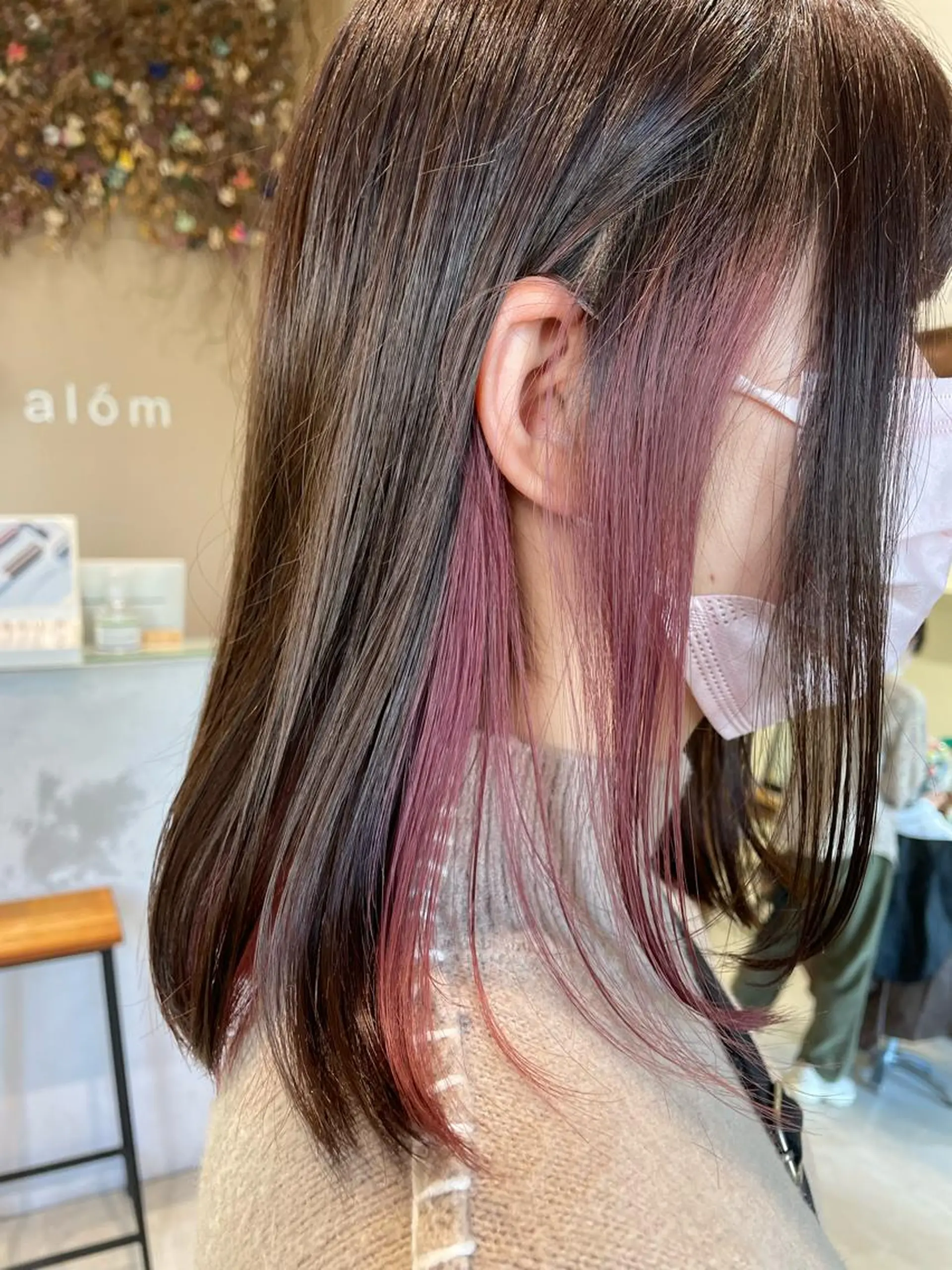 セミロング カラー ラベンダーカラー ラベンダーピンク ピンクカラー ヘアカラー ボブ/インナーカラー /眉毛/Miyuのヘアスタイル