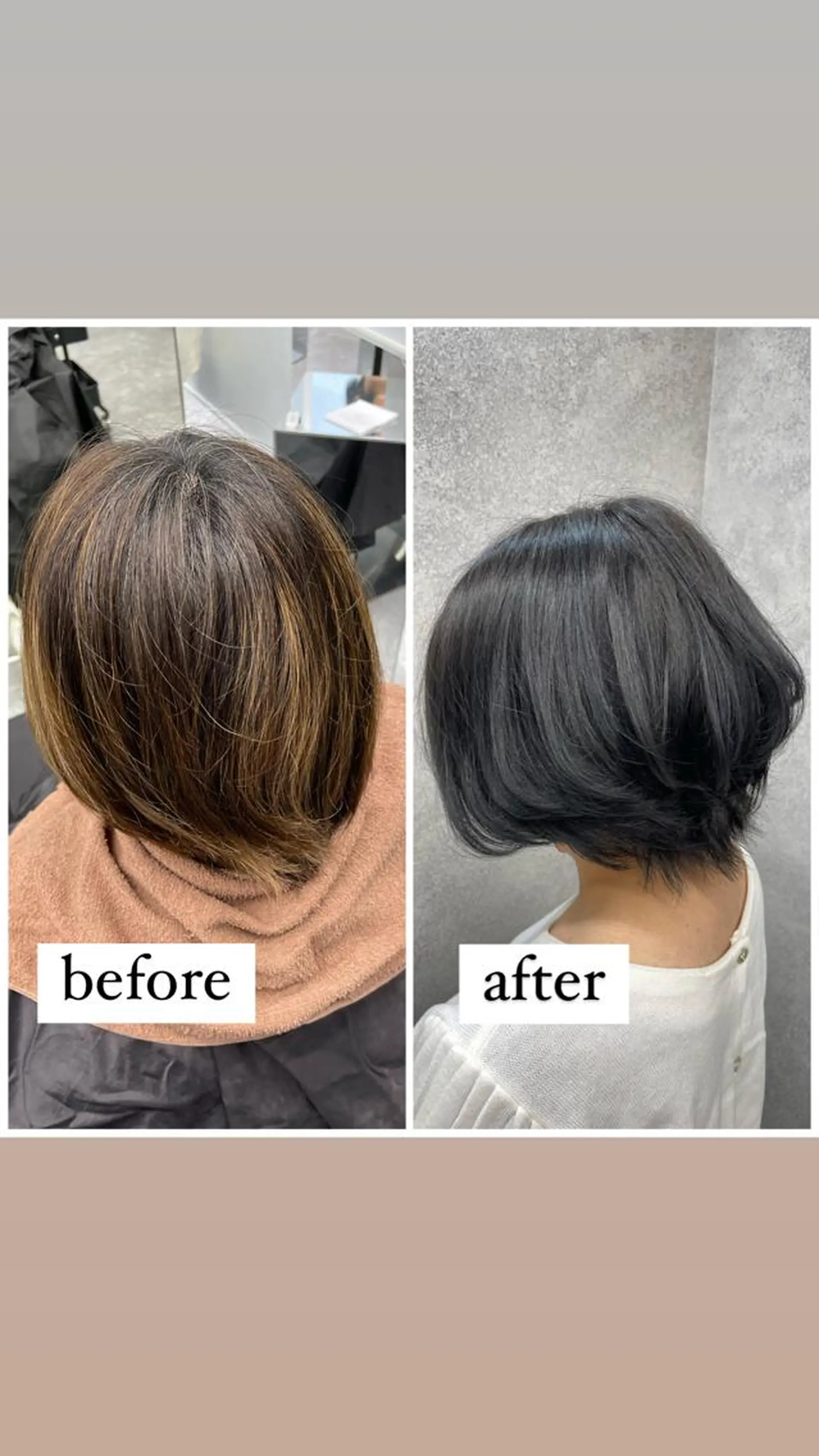 ショート カラー 黒髪 ブルーカラー ブルーブラック 透明感カラー 口コミ高評価✨ 安達ももかのマツエク・マツパデザイン