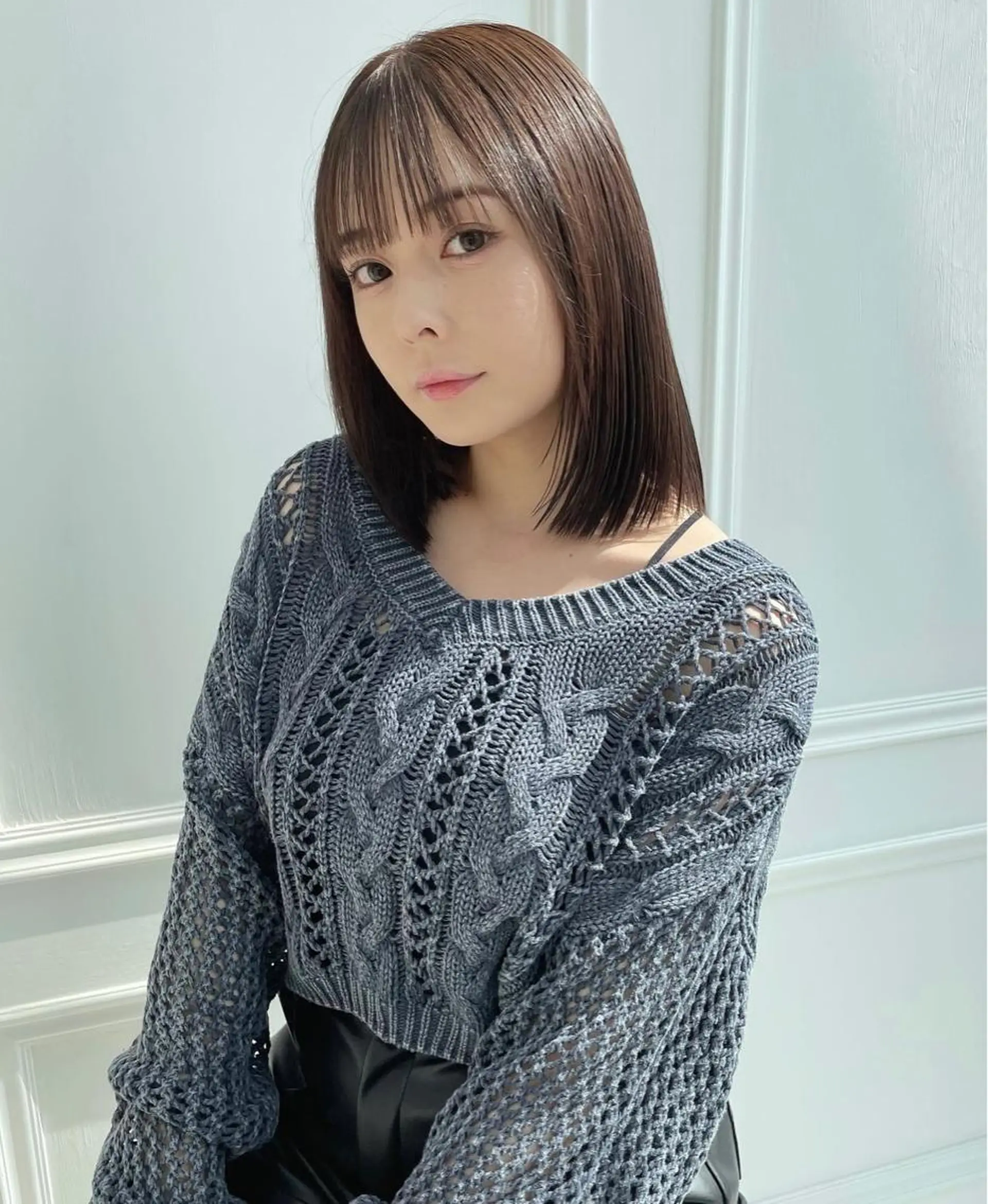 ミディアム チダアキフミ Ash大森のヘアスタイル