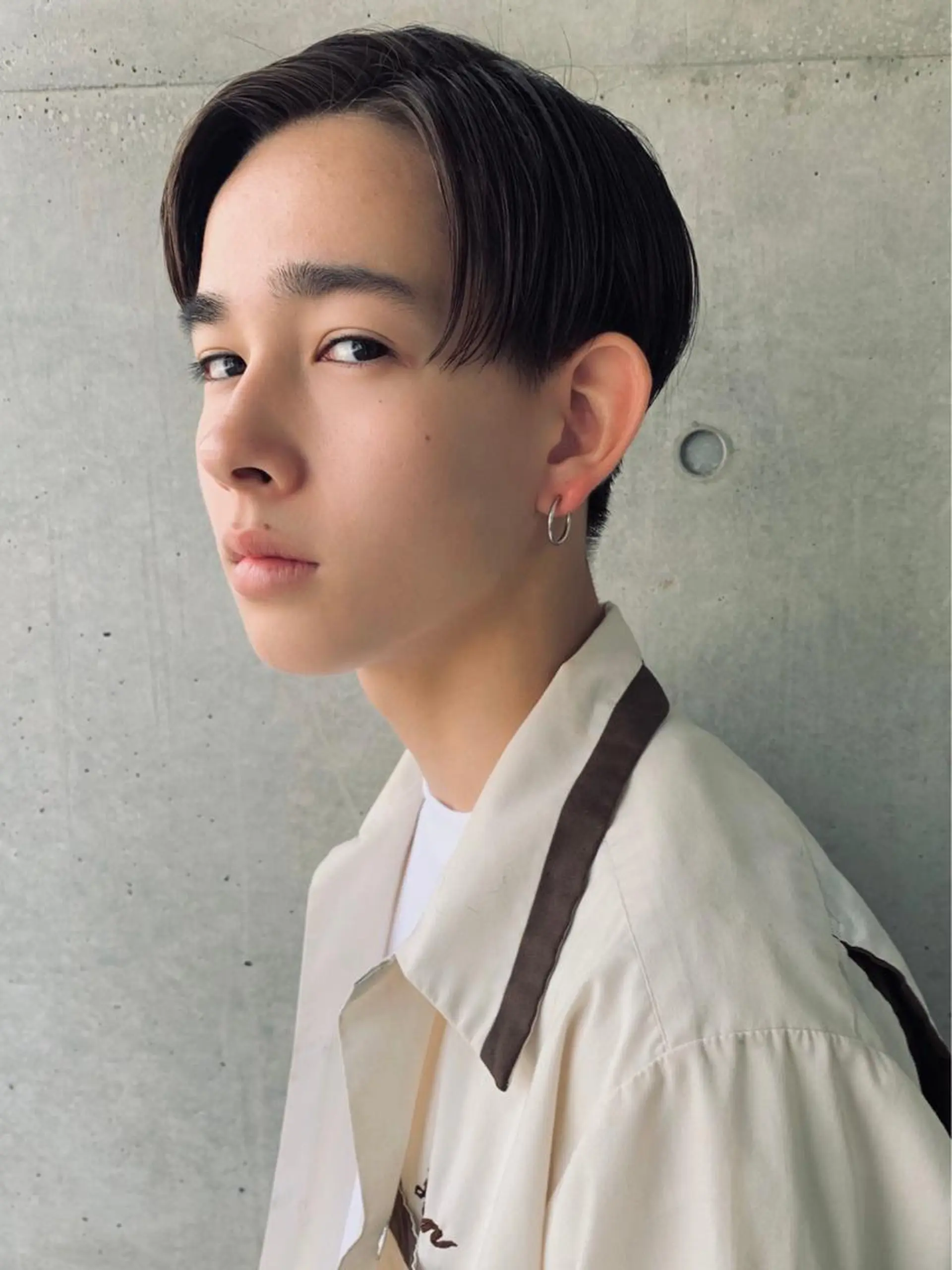 メンズ センターパート／マッ シュ／パーマ　あさみのヘアスタイル