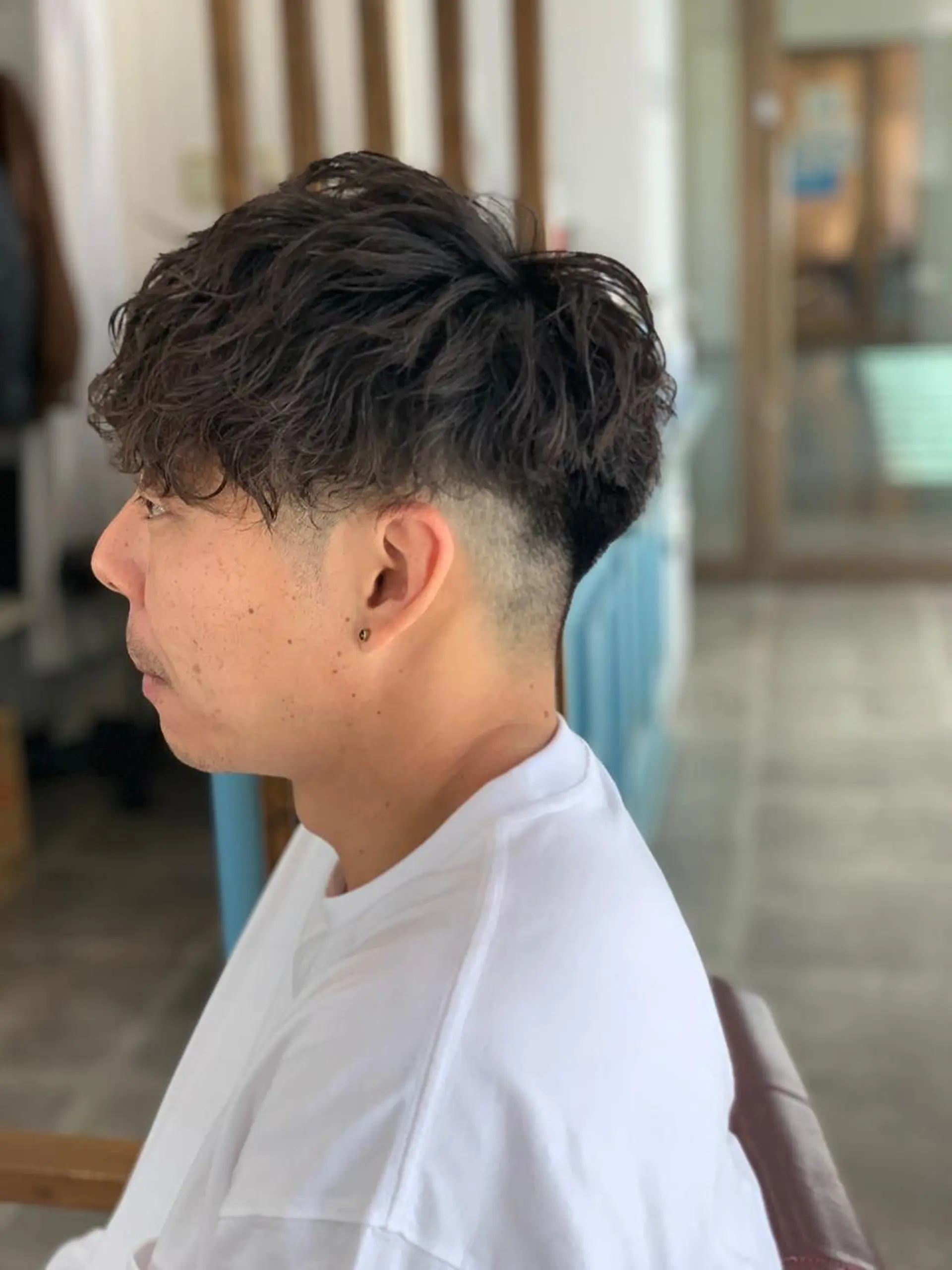 ショート パーマ メンズ メンズパーマ 波巻きパーマ スパイラルパーマ カット パーマ CECIL hair なんば店所属・メンズパーマ 艶髪☆店長☆有馬のヘアスタイル