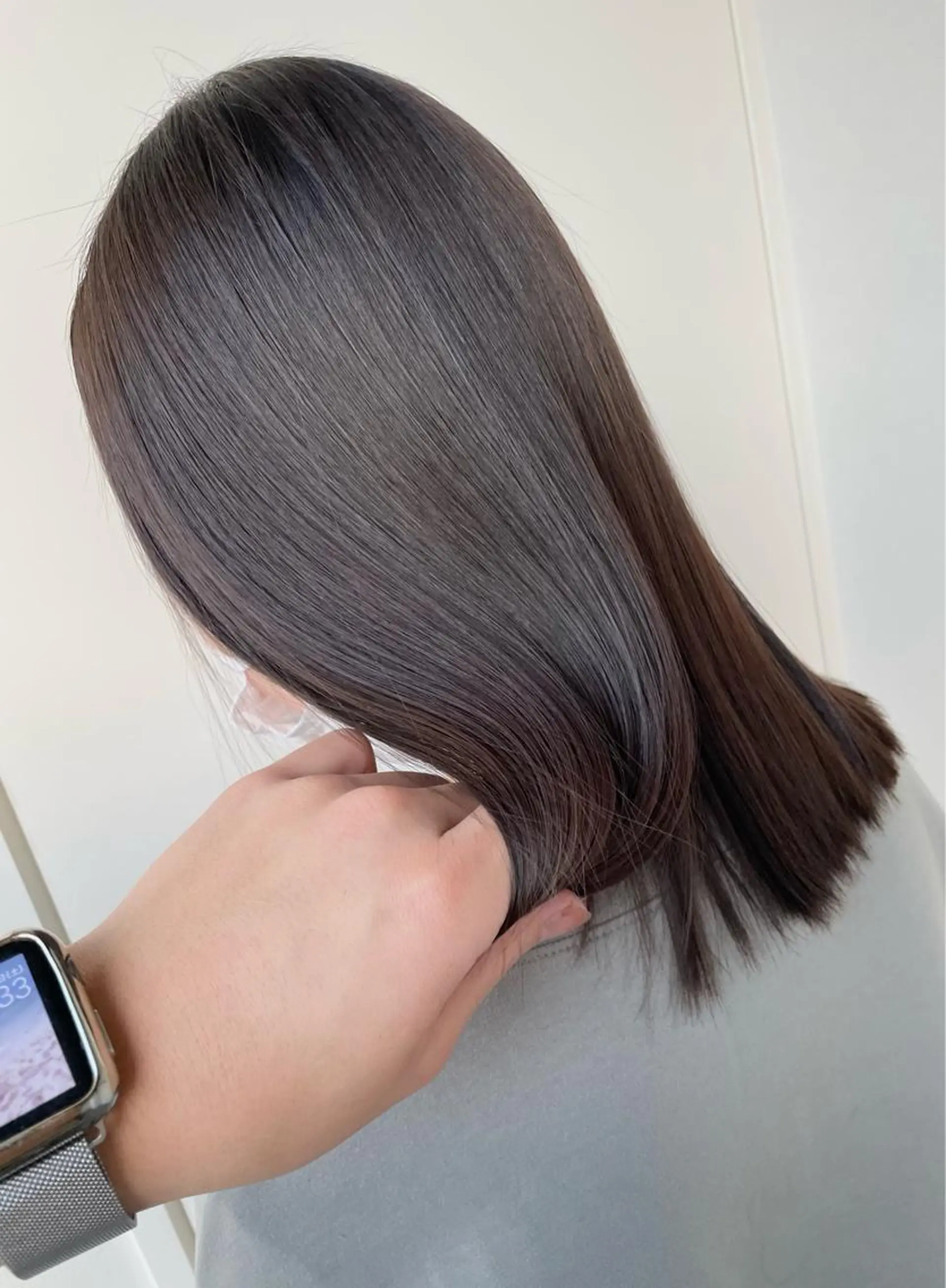 ミディアム 髪質改善 赤み消しカラー山本のヘアスタイル