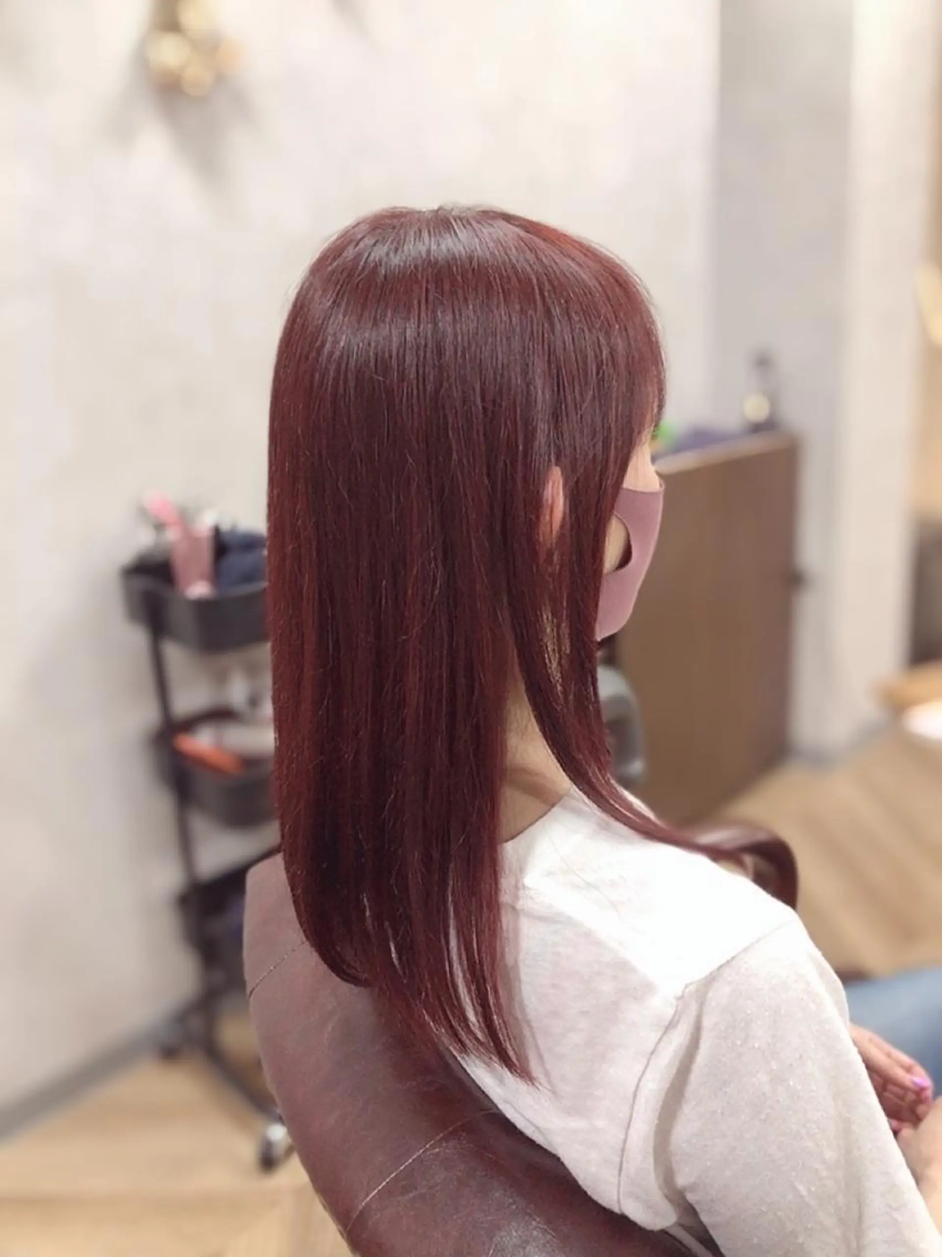 セミロング カラー アディクシーカラー ケアカラー 透明感カラー イルミナカラー ピンクカラー 菊池 貢平のヘアスタイル