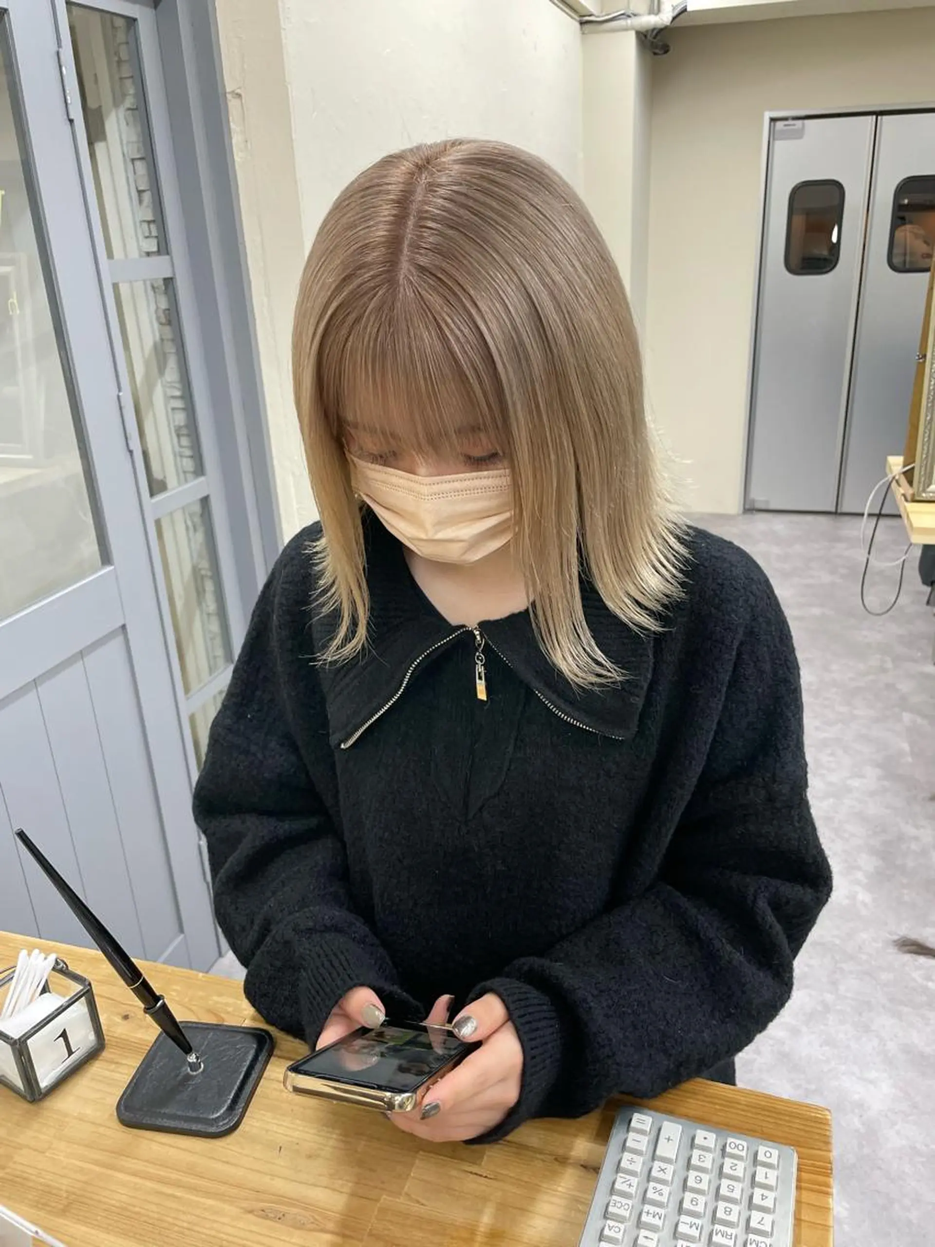 カラー レディースパーマ モデル募集RIKOのヘアスタイル