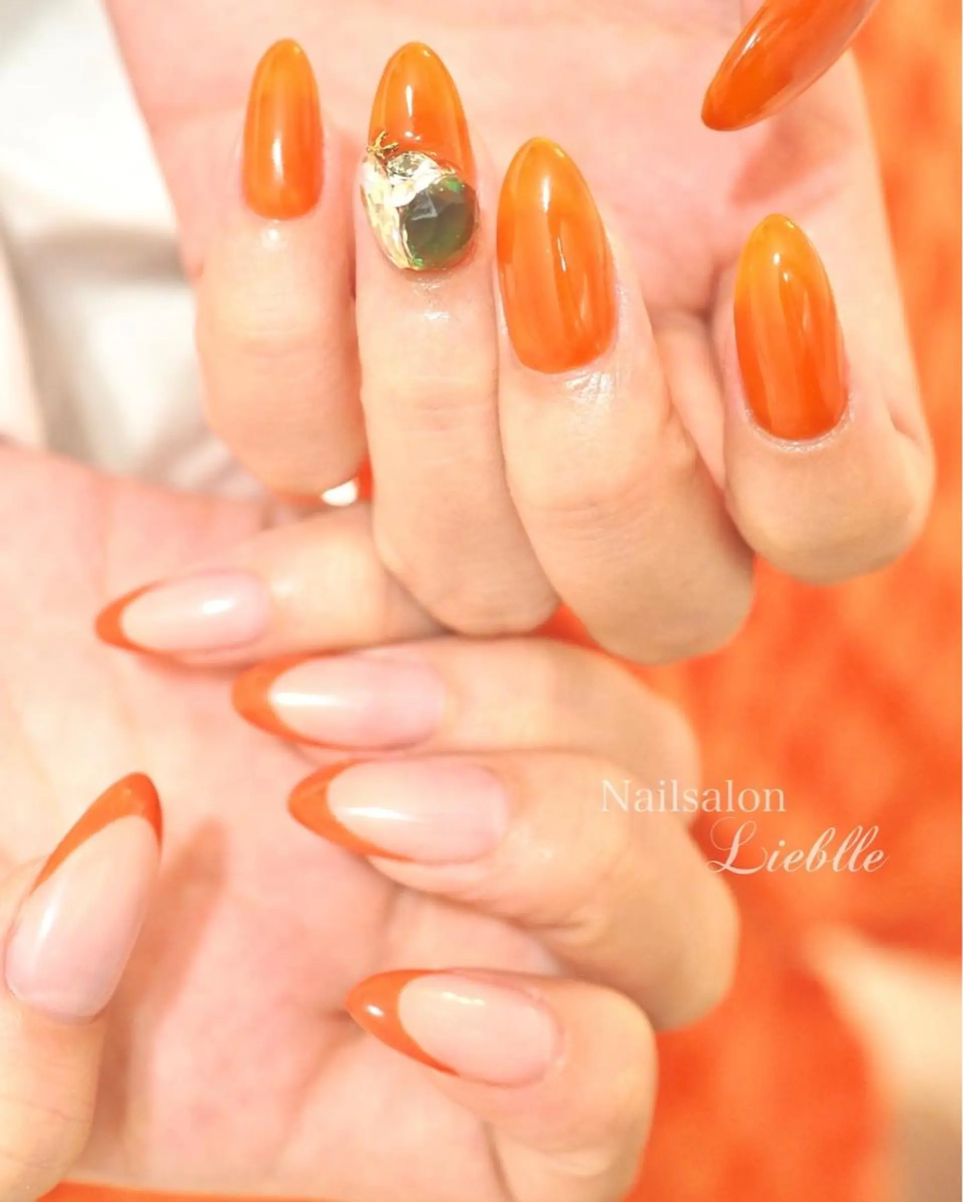 ロング カラー ネイル ハンドネイル Nail salon Lieblleのネイルデザイン