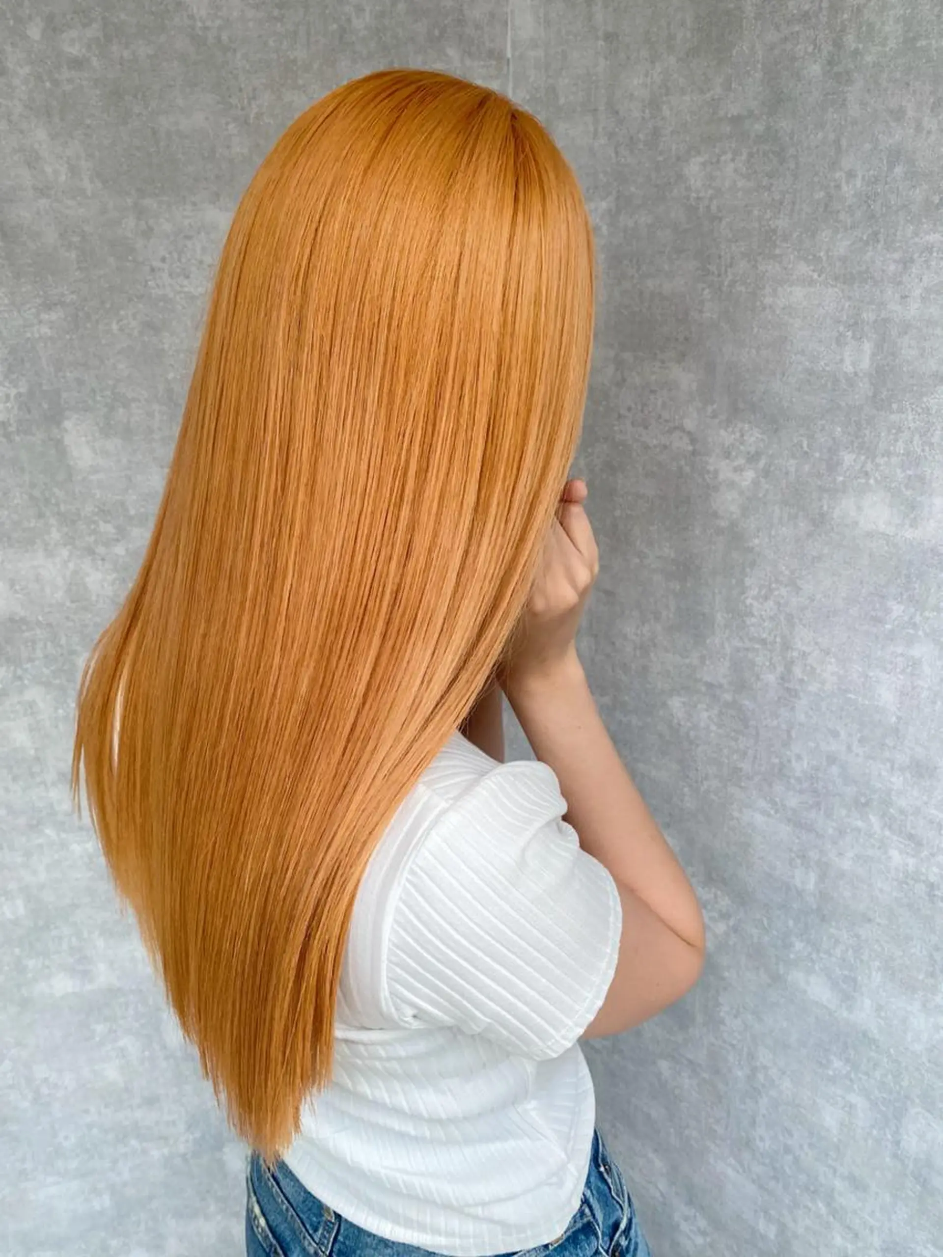 セミロング カラー 縮毛矯正 入江 允のヘアスタイル