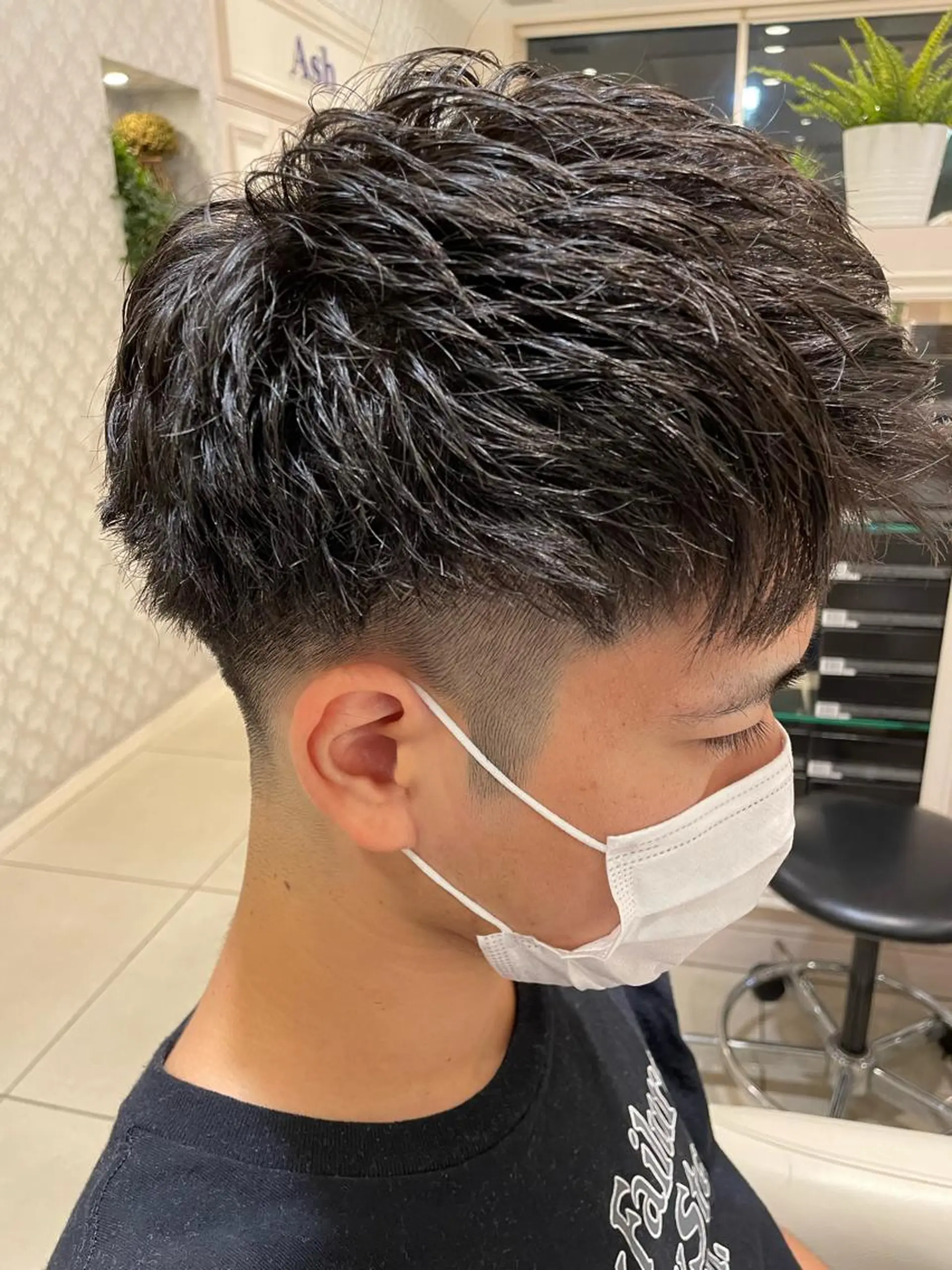 ショート メンズ 白髪ぼかしデザイン ハイライト/宮本純登のヘアスタイル