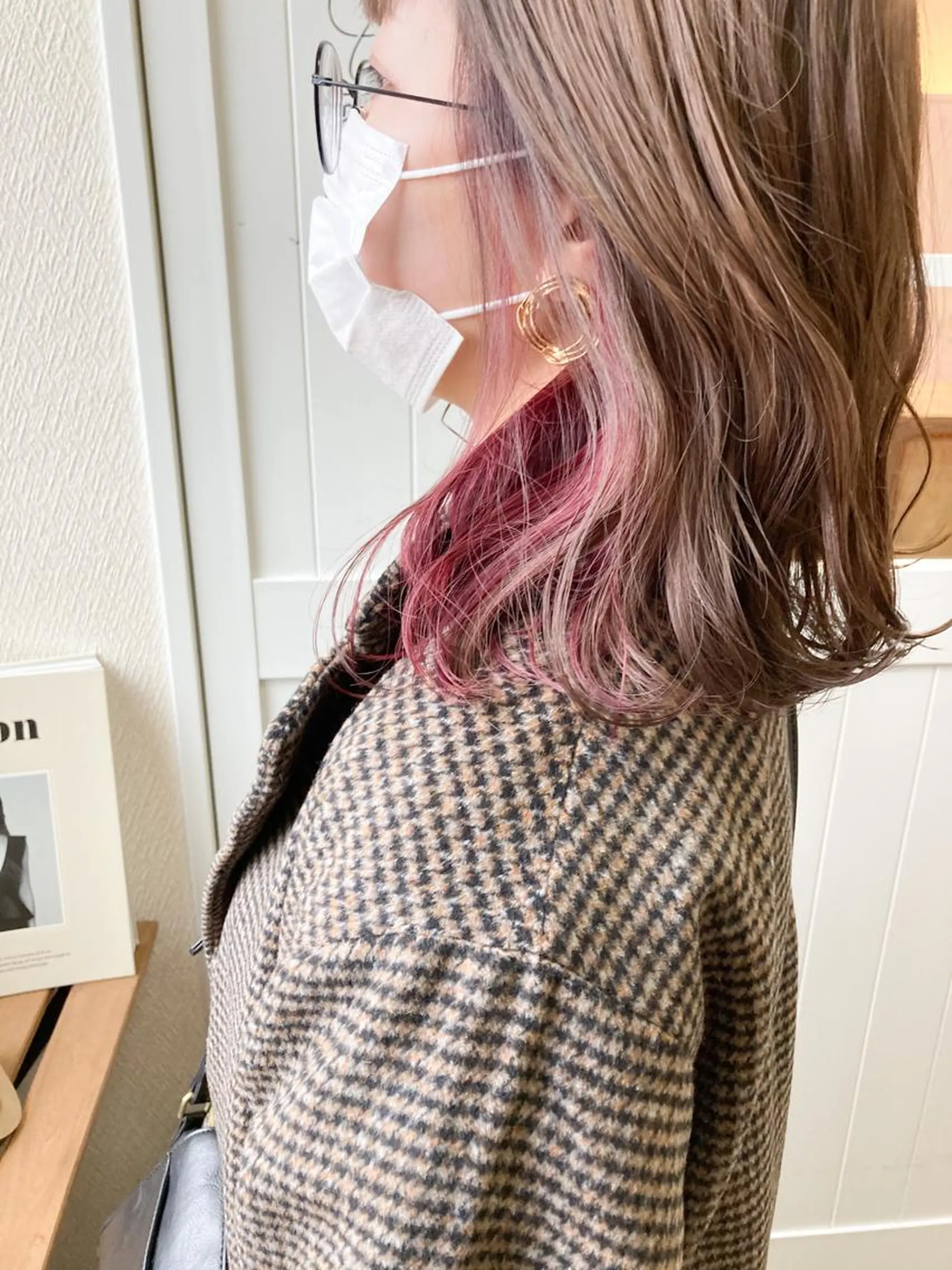 ミディアム カラー インナーカラー カット ヘアカラー 小木曽智美 /ボブ/ショートのヘアスタイル