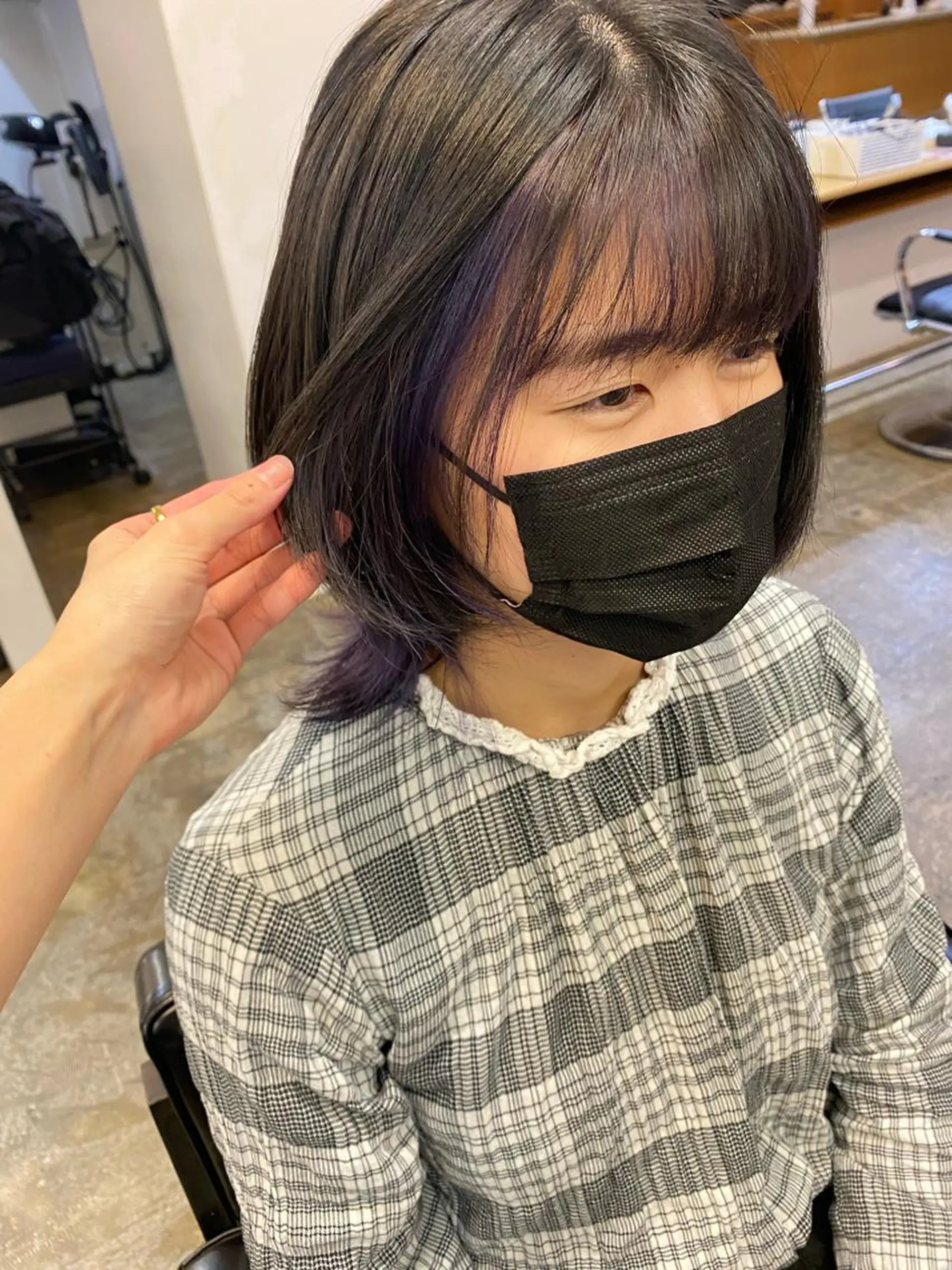 ミディアム カラー 田口 樹理のヘアスタイル
