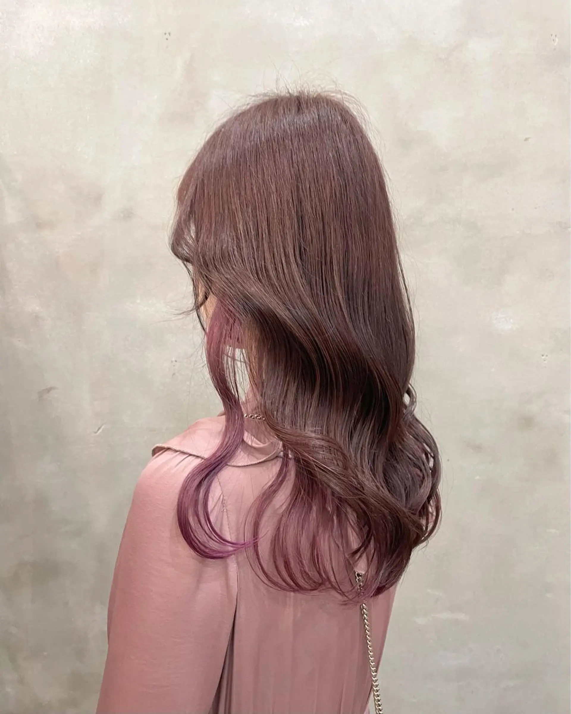 ロング カラー ヘアアレンジ ヘアカラー 【ピンク/韓国ヘア/ ヘアセット】亜海のヘアスタイル