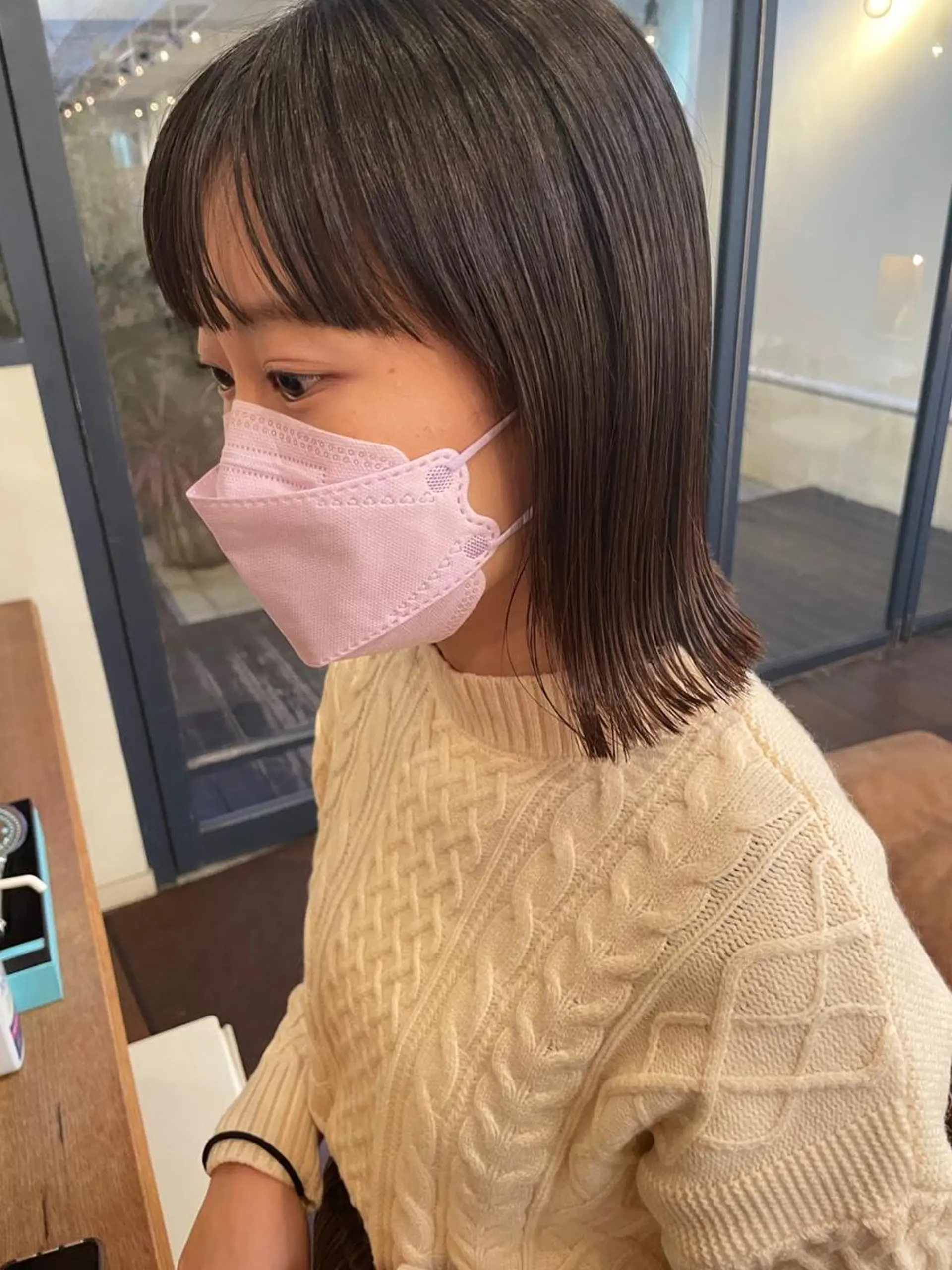 ミディアム ヘアアレンジ 抜け感ボブ×パーマ ｜kazaneのヘアスタイル