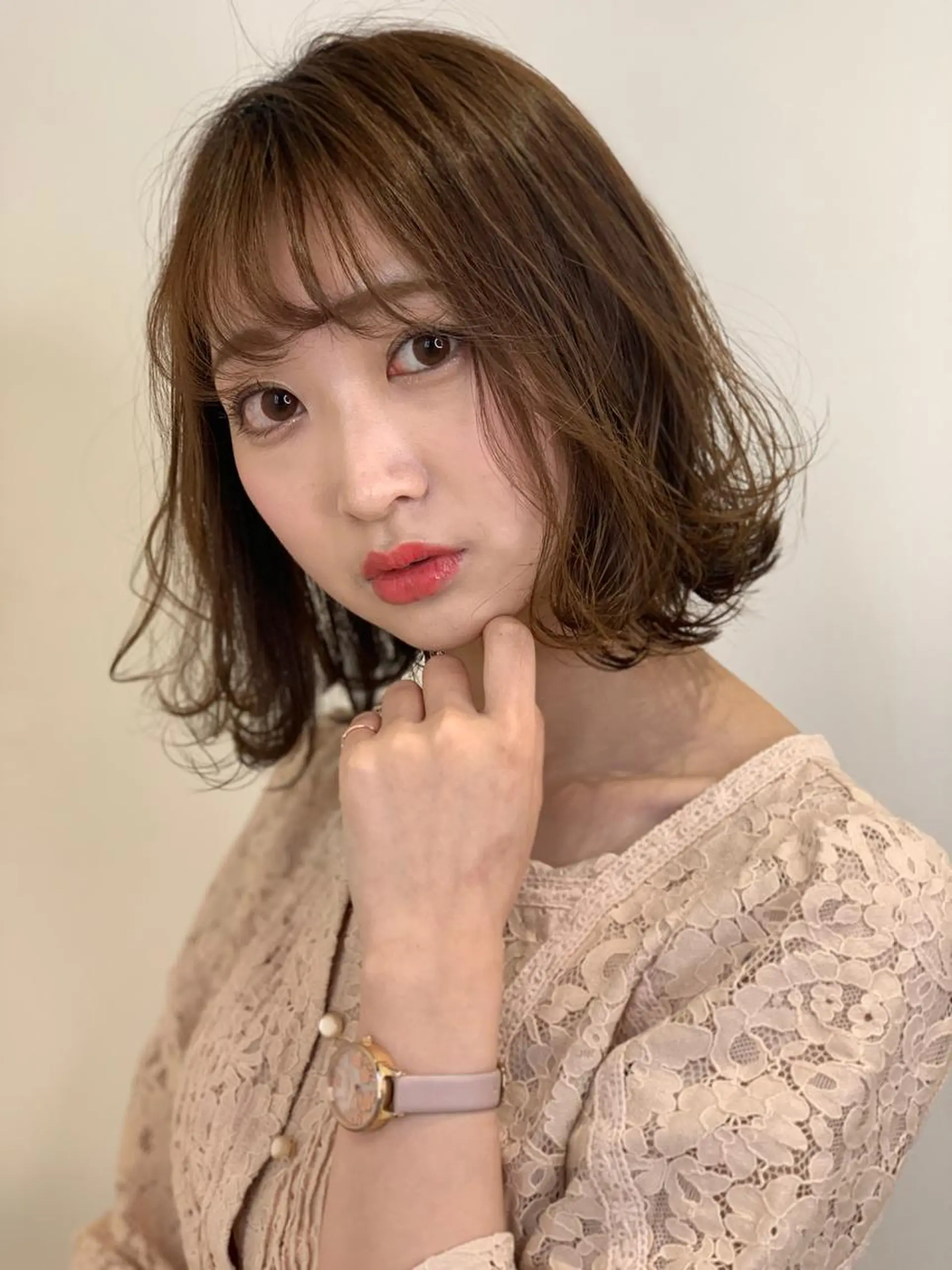 ミディアム 透明感カラー 金村真子のヘアスタイル