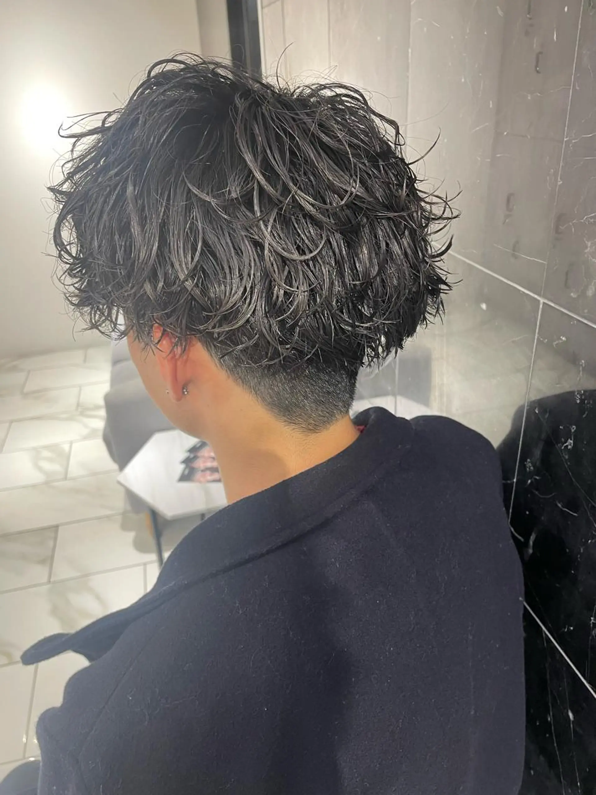 パーマ メンズ カット パーマ 大阪メンズ 美容師井上智博のヘアスタイル