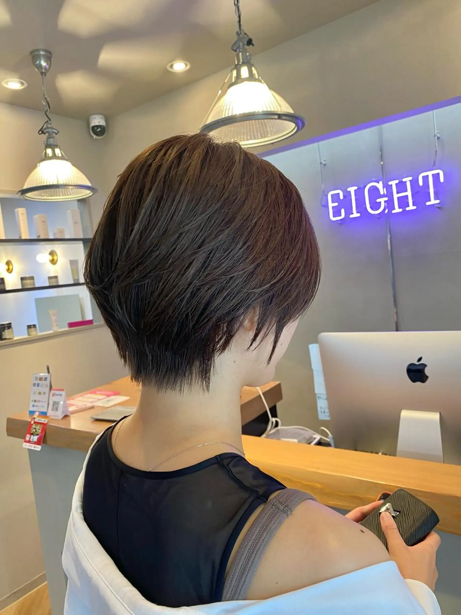 ショート 白髪ぼかしハイライト /レイヤー中島啓太のヘアスタイル