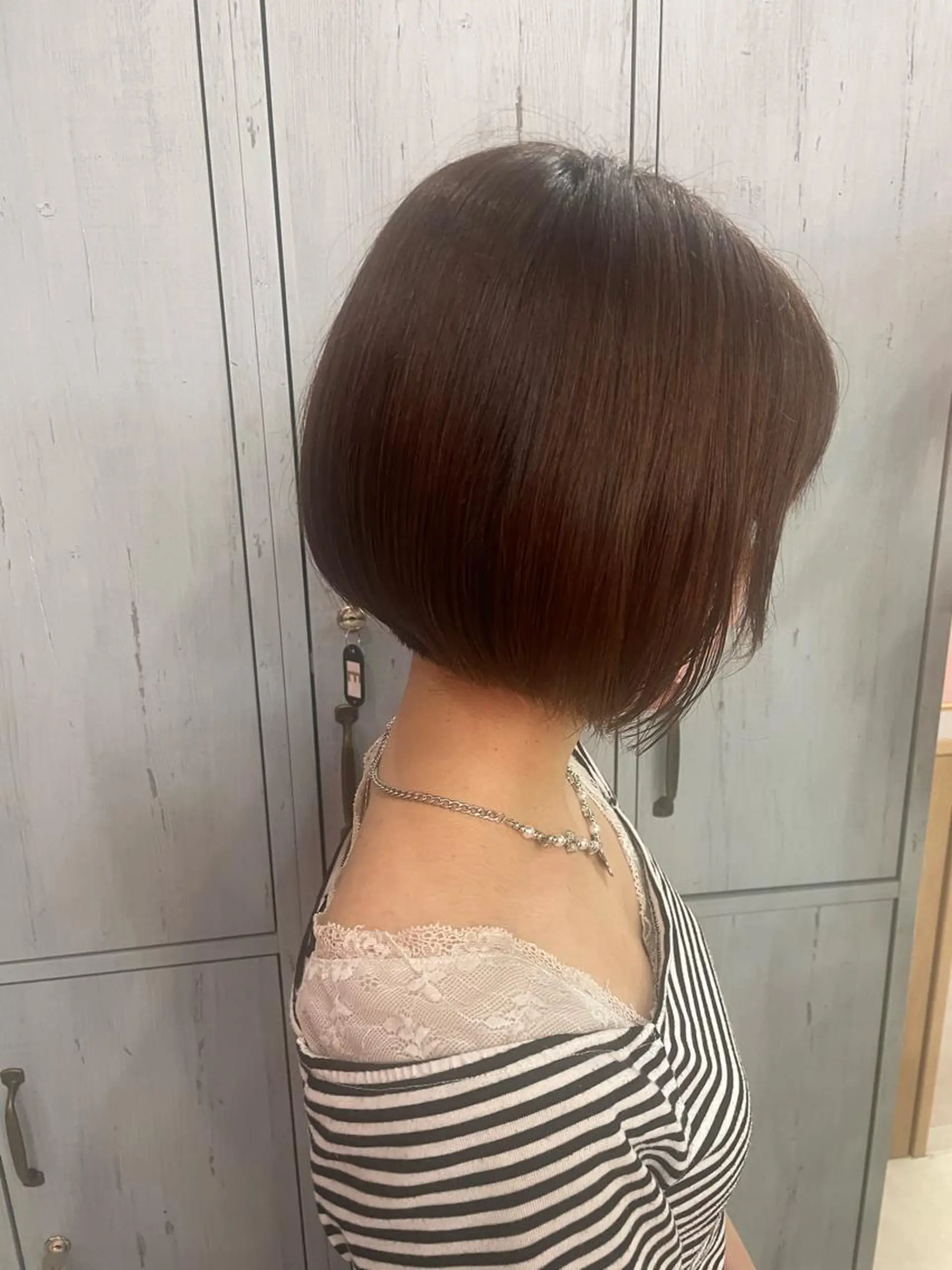 ショート アッシュ アッシュグレー アッシュグレージュ ミストバング ピンクブラウン ✨色落ちまで可愛い✨ MANATO🎨🌈のヘアスタイル