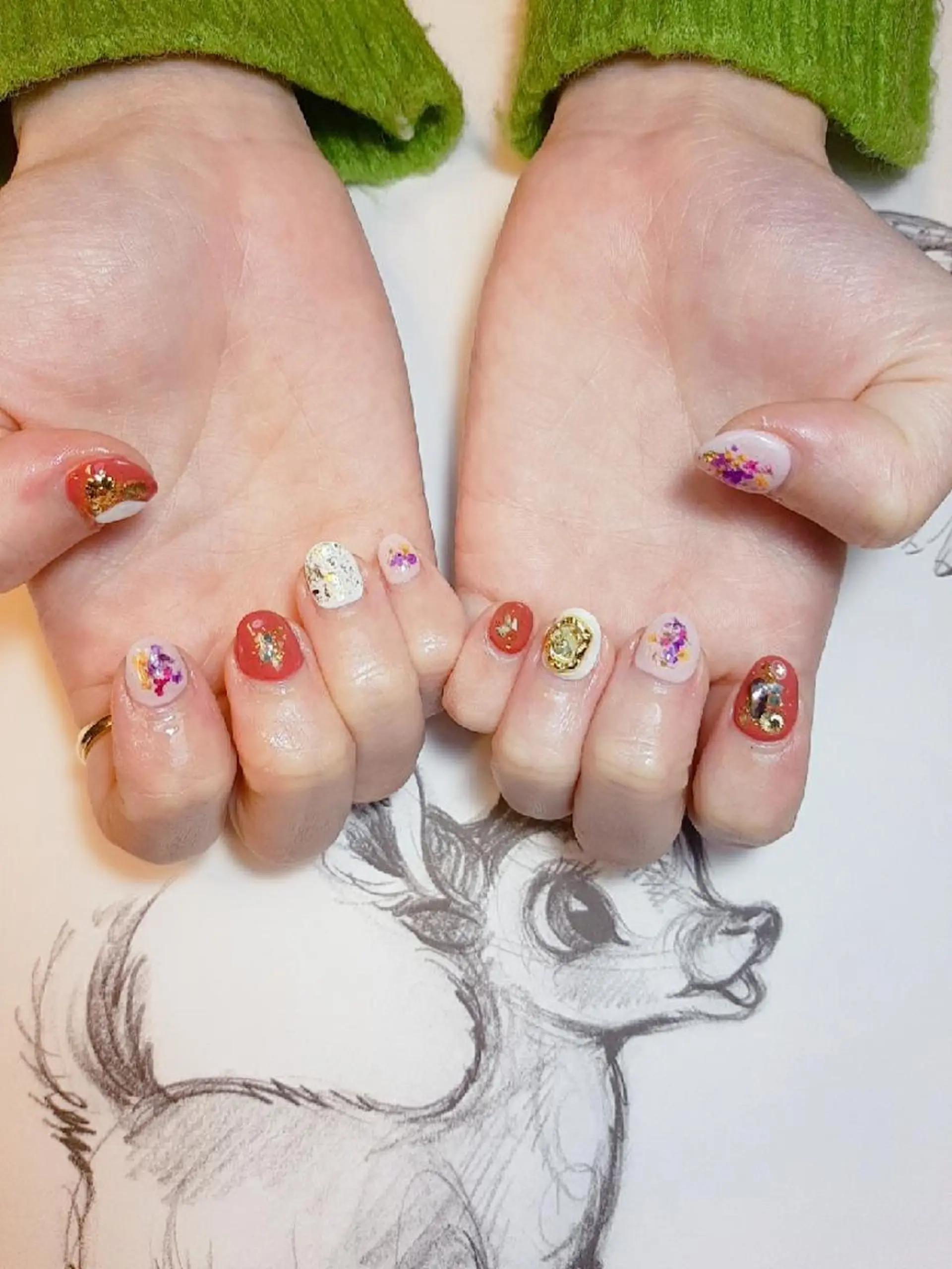 ネイル 成人式 owlnail /持込みデザイン専門のネイルデザイン