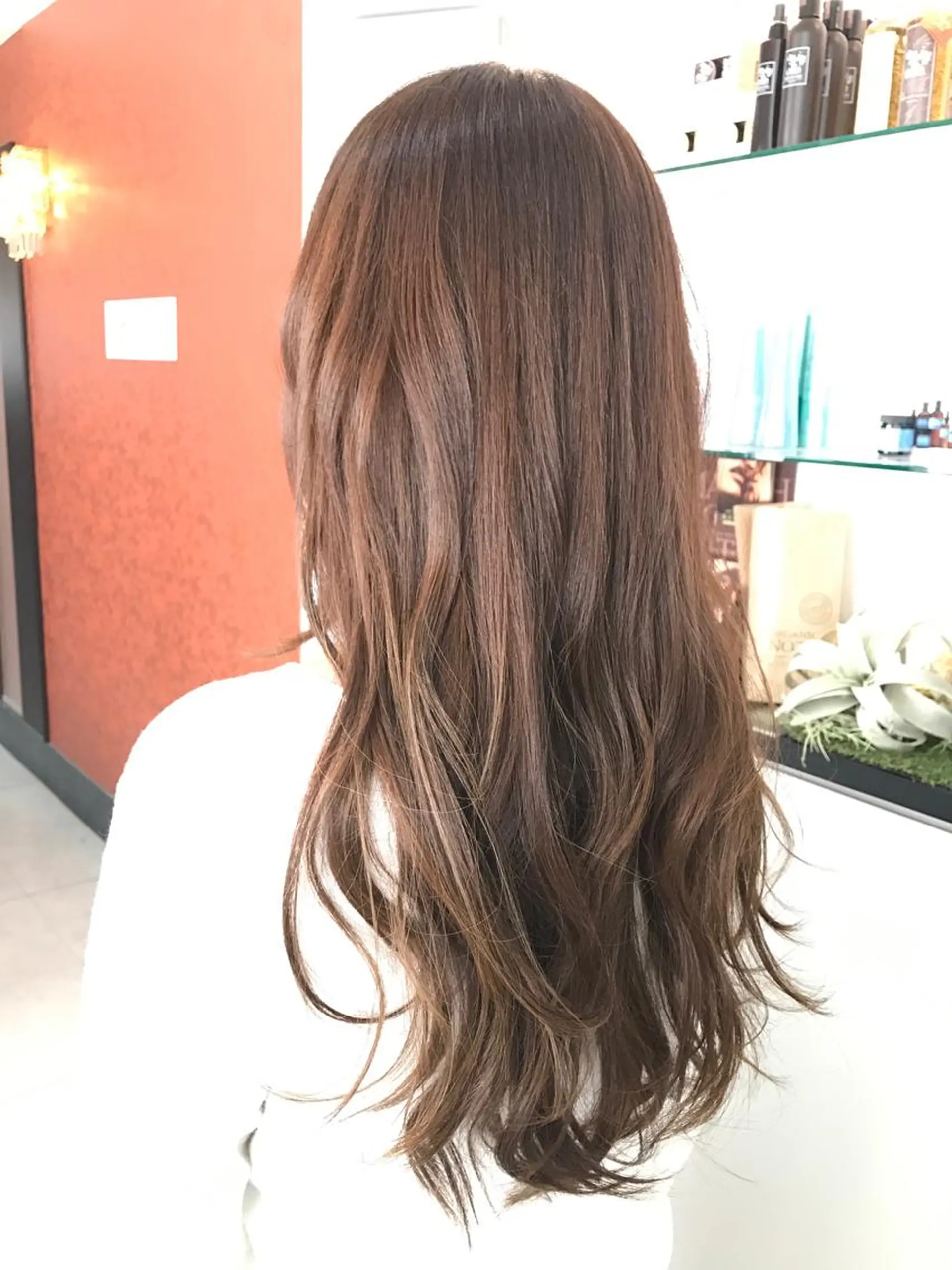 ロング カラー ブリーチ ハイライトカラー ハイライト 國井 慎吾のヘアスタイル