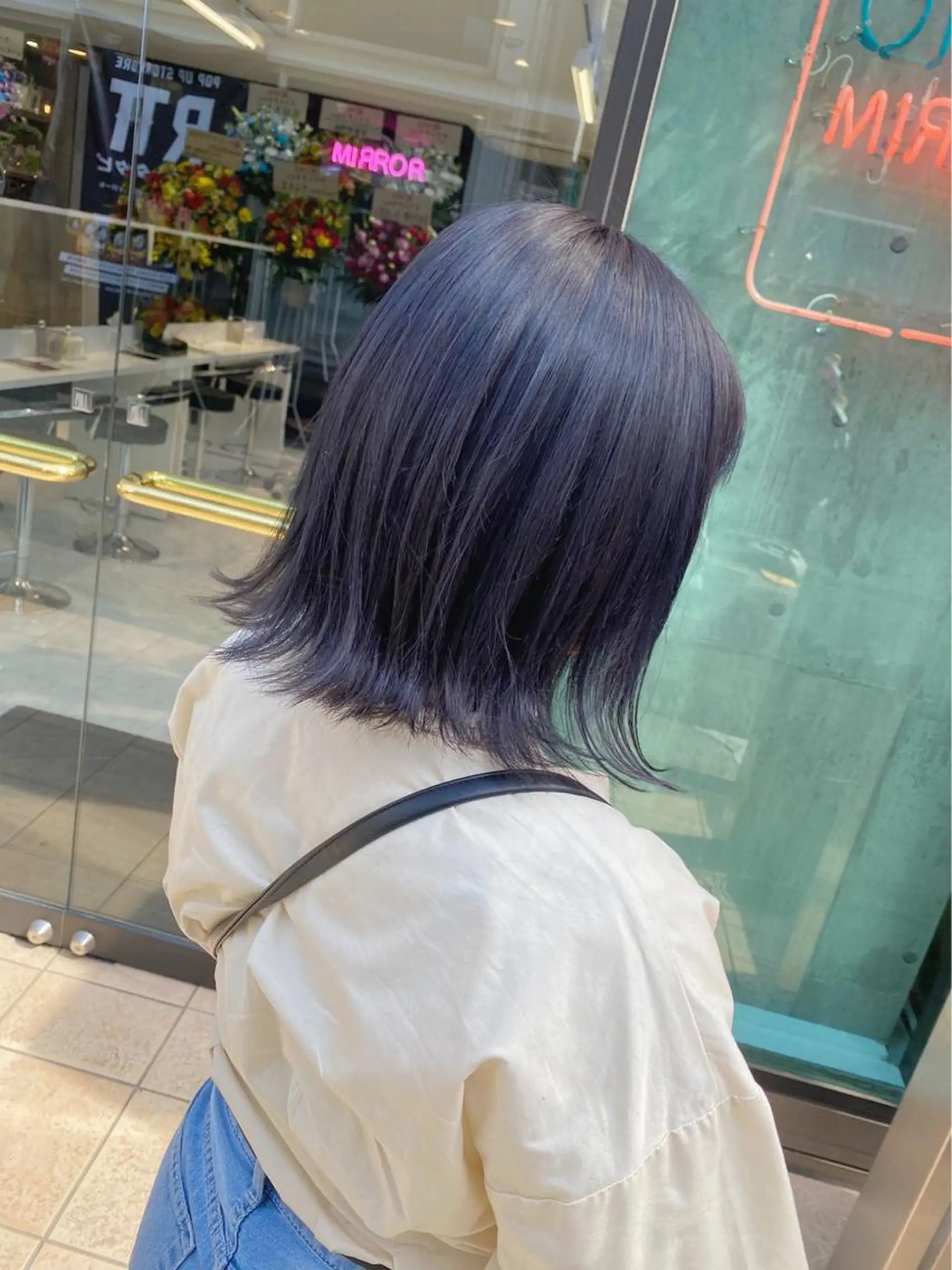 ミディアム アッシュ アッシュグレー パープルカラー 外国人風カラー 韓国風ヘア カット ヘアカラー トリートメント ヘアセット メンズ特化モテヘア 🌙Nanakaのヘアスタイル