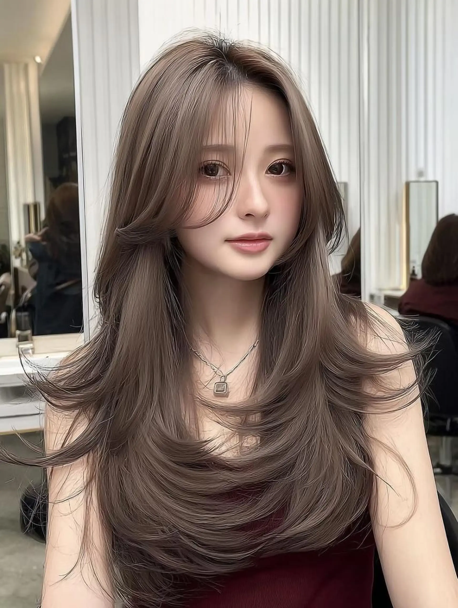 ロング ボブ 髪質改善 韓国風ヘア レイヤーカット ロング カット ヘアカラー トリートメント 🌈村松滉太髪質改善 レイヤーカット🌈のヘアスタイル