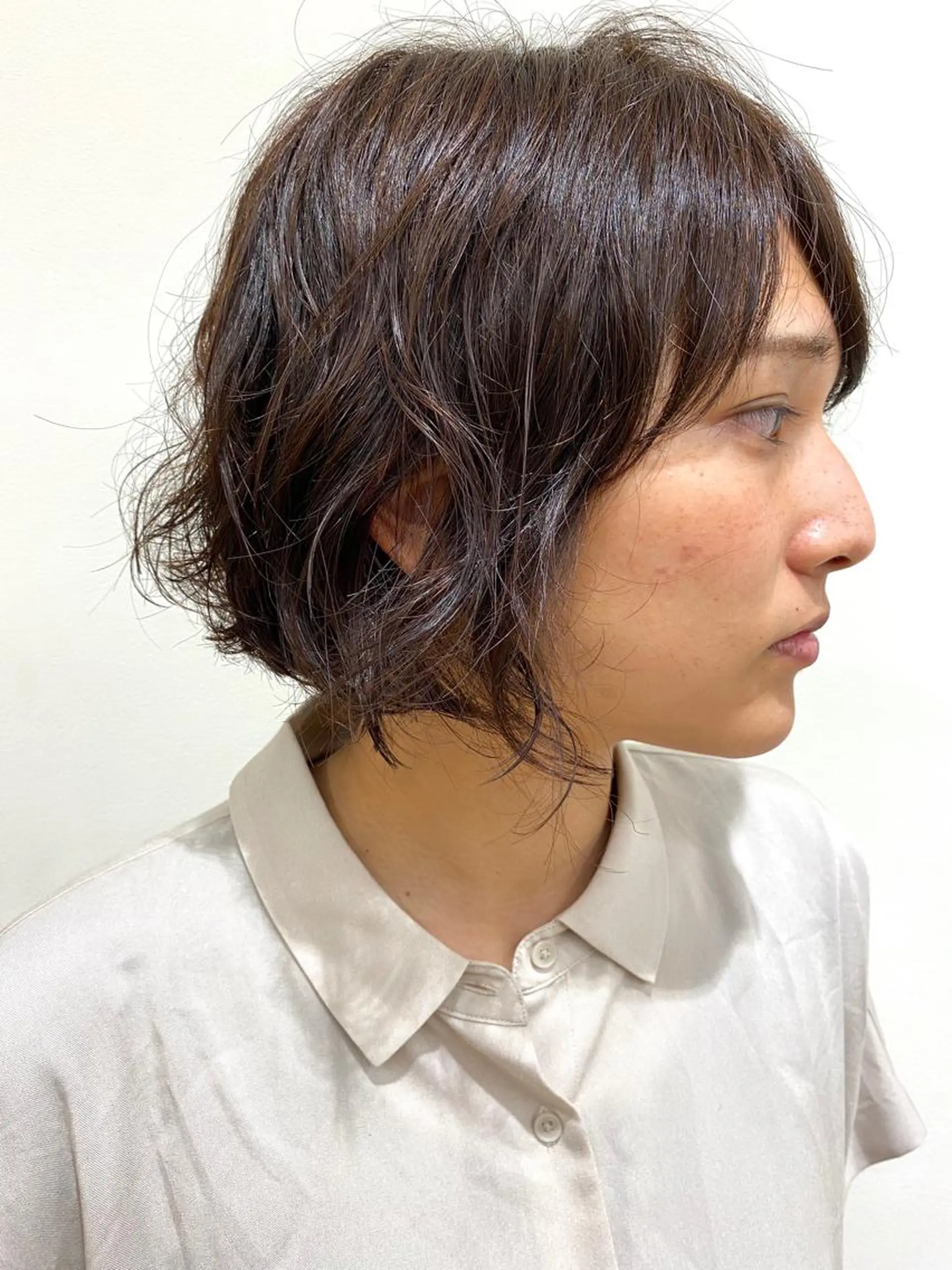 ミディアム パーマ ヘアカラー ayaka #パーマ#アレンジのヘアスタイル