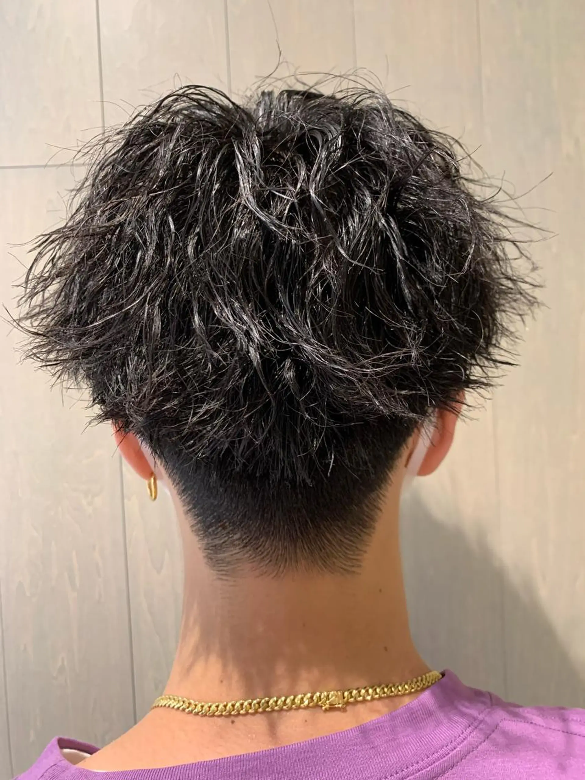 ショート パーマ メンズ 糟谷 慈英のヘアスタイル
