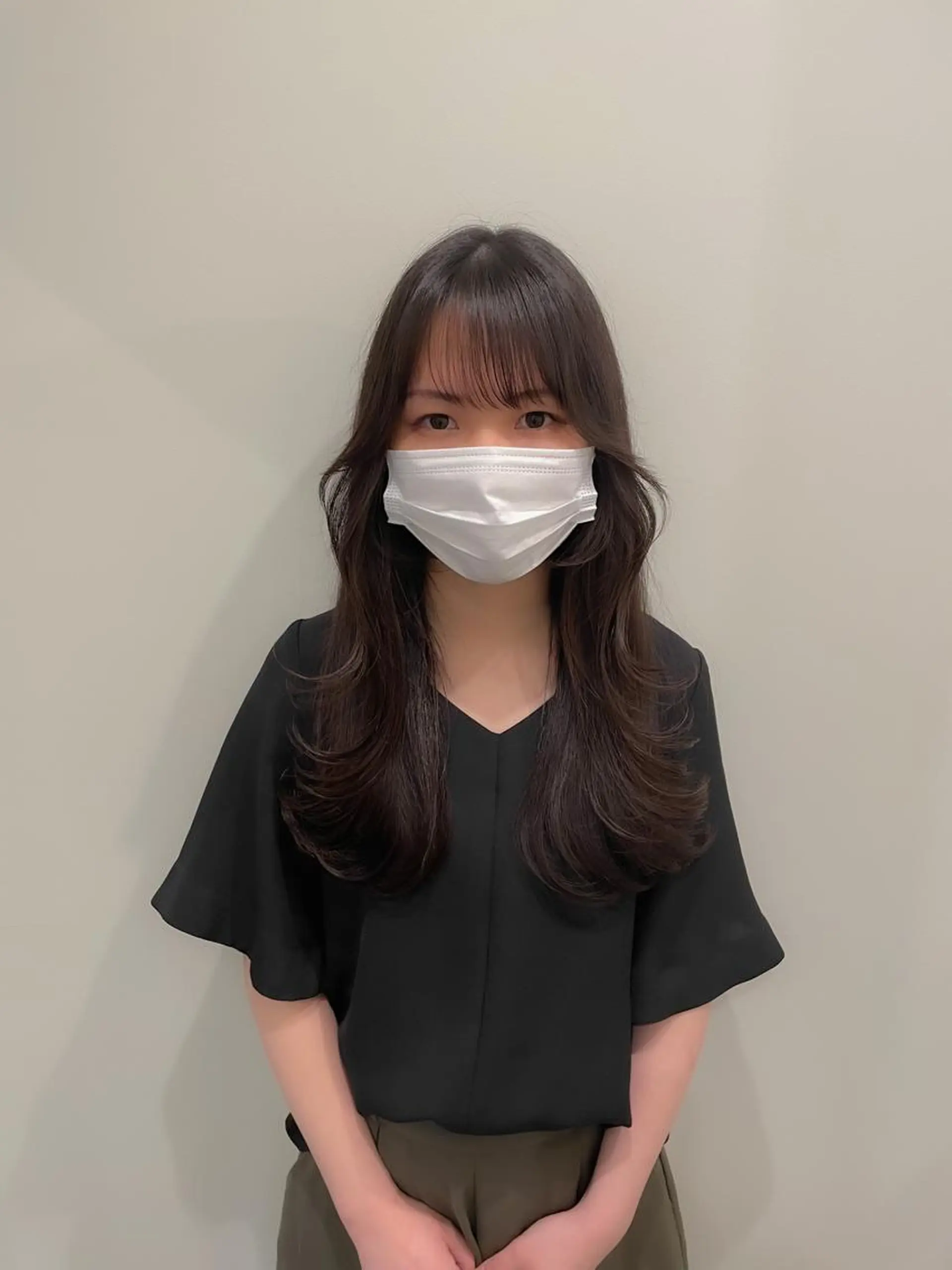 ロング カット ヘアカラー トリートメント 🌹ハッシュカット、 レイヤー韓国ヘア🌹のヘアスタイル