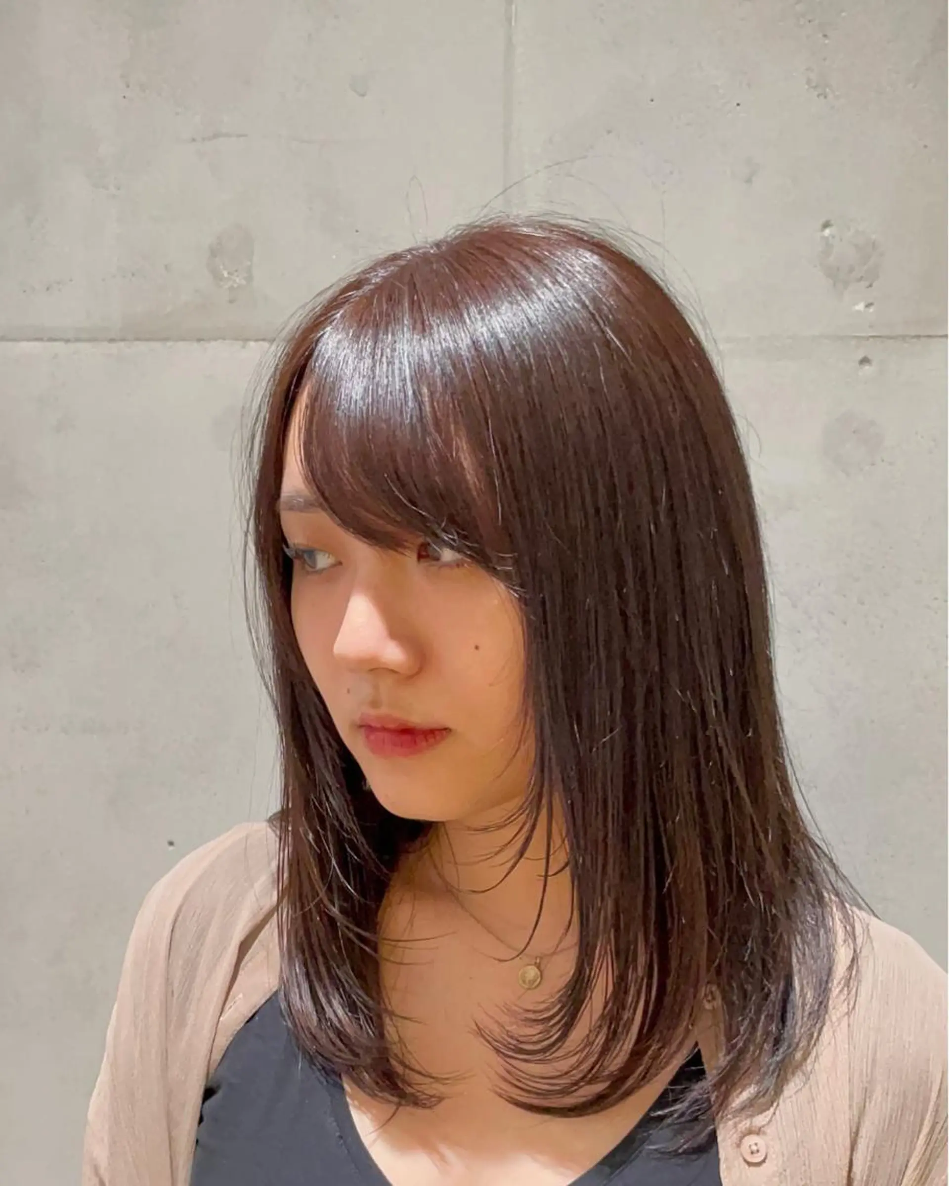 ミディアム カラー ブラウンカラー ピンクカラー ピンクブラウン 🐣Say.ree ひらいで ななみ🐣のヘアスタイル