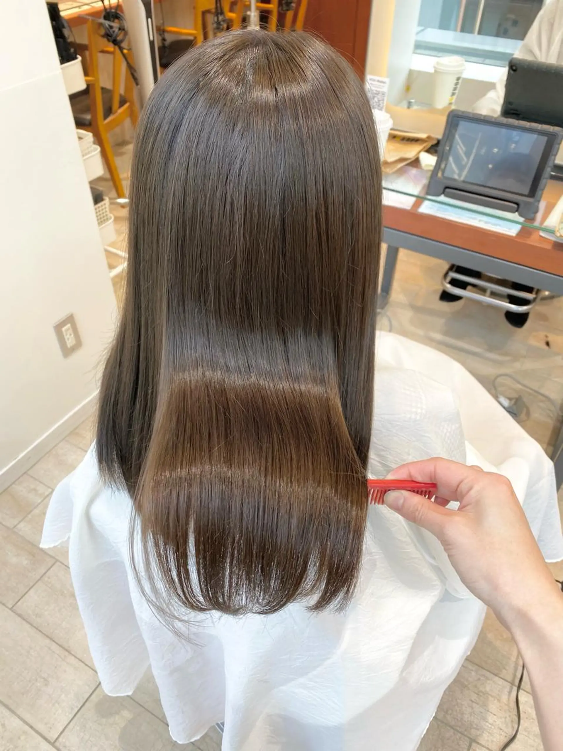 ロング ヘアカラー トリートメント 似合わせ艶髪カラー ❤️ハダユミのヘアスタイル