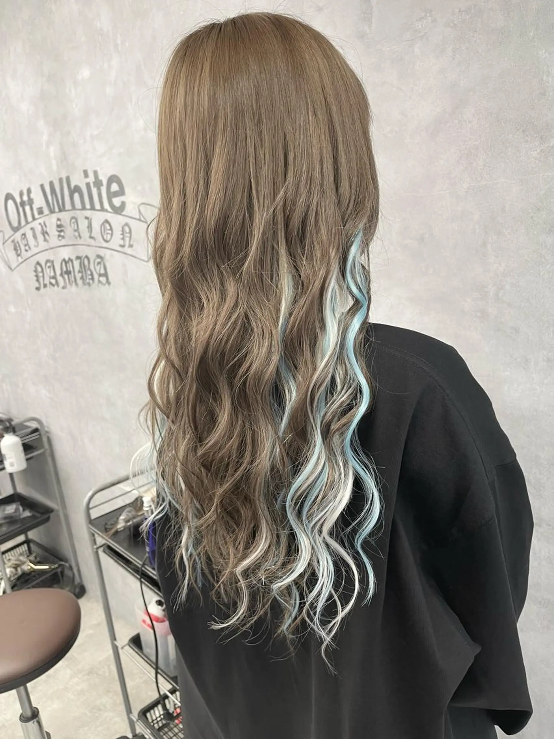 ロング カラー ハイトーンカラー 韓国風カラー エクステ 韓国風ヘア エクステ 福西 洋斗のヘアスタイル