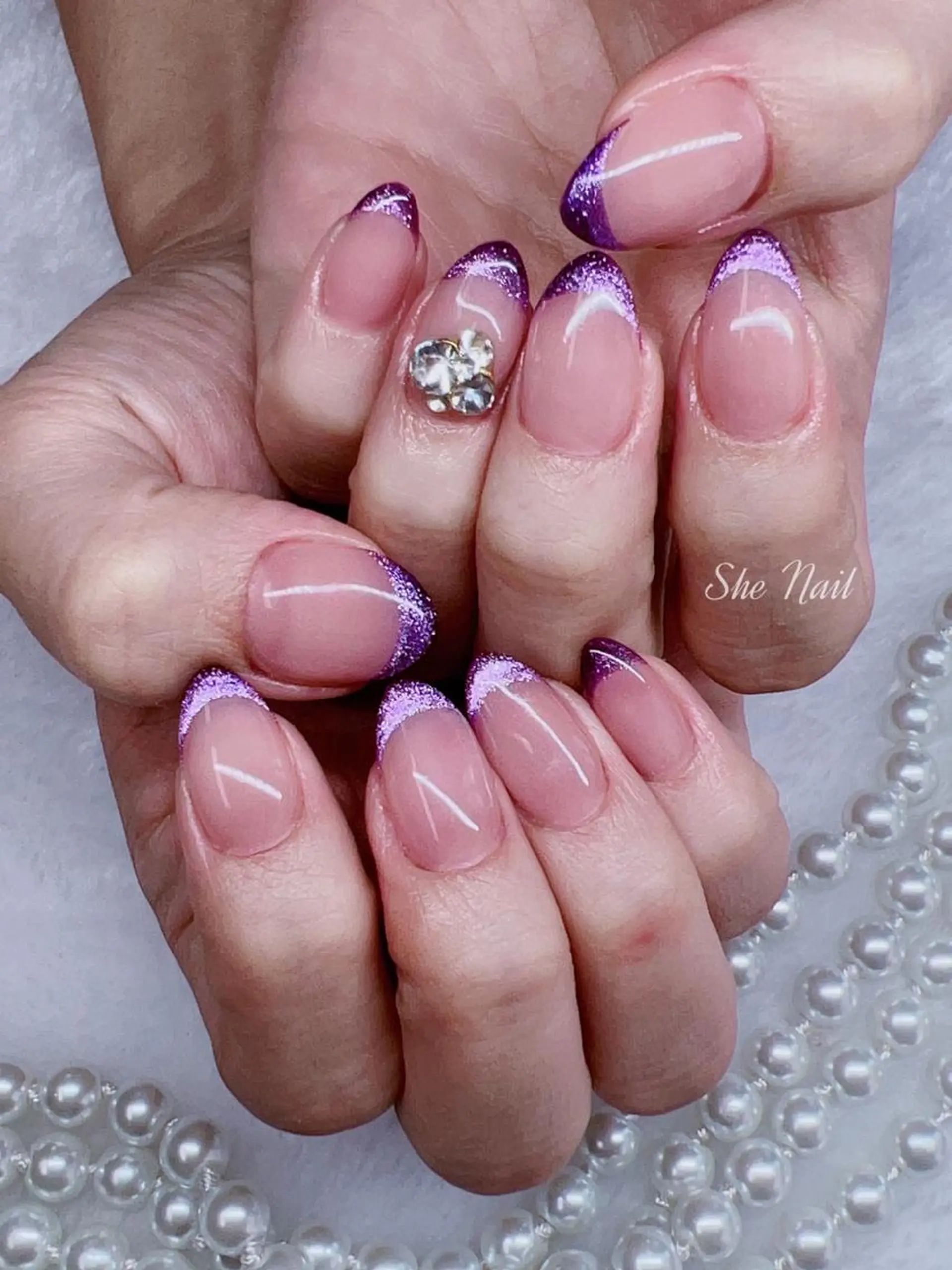 ネイル チークネイル フレンチネイル マグネットネイル マットネイル 持ち込み ハンドネイル She   Nail所属・ISA_ BELLAのネイルデザイン