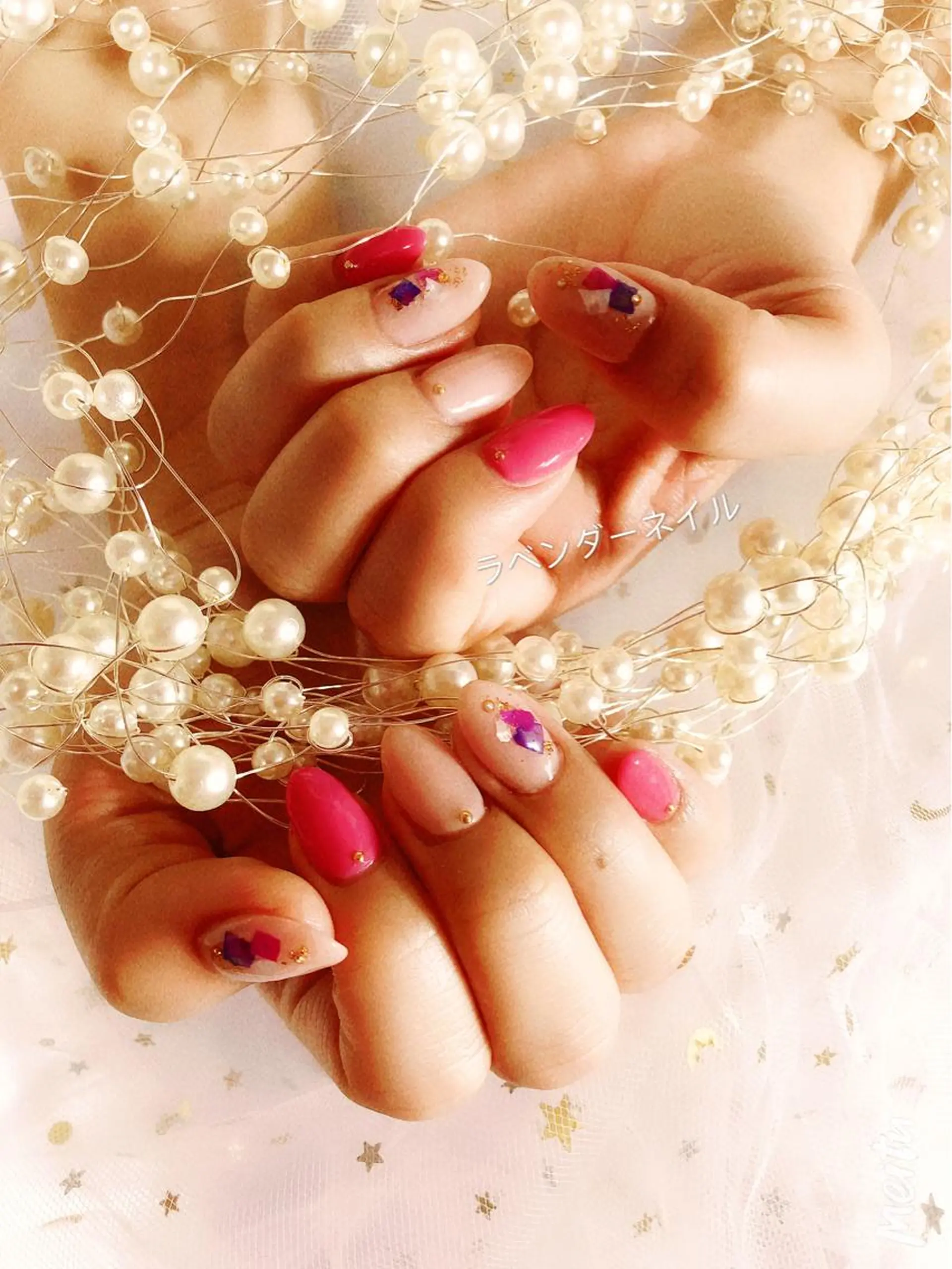 ネイル ラベンダー💖日暮里 ルル💖ネイルのネイルデザイン