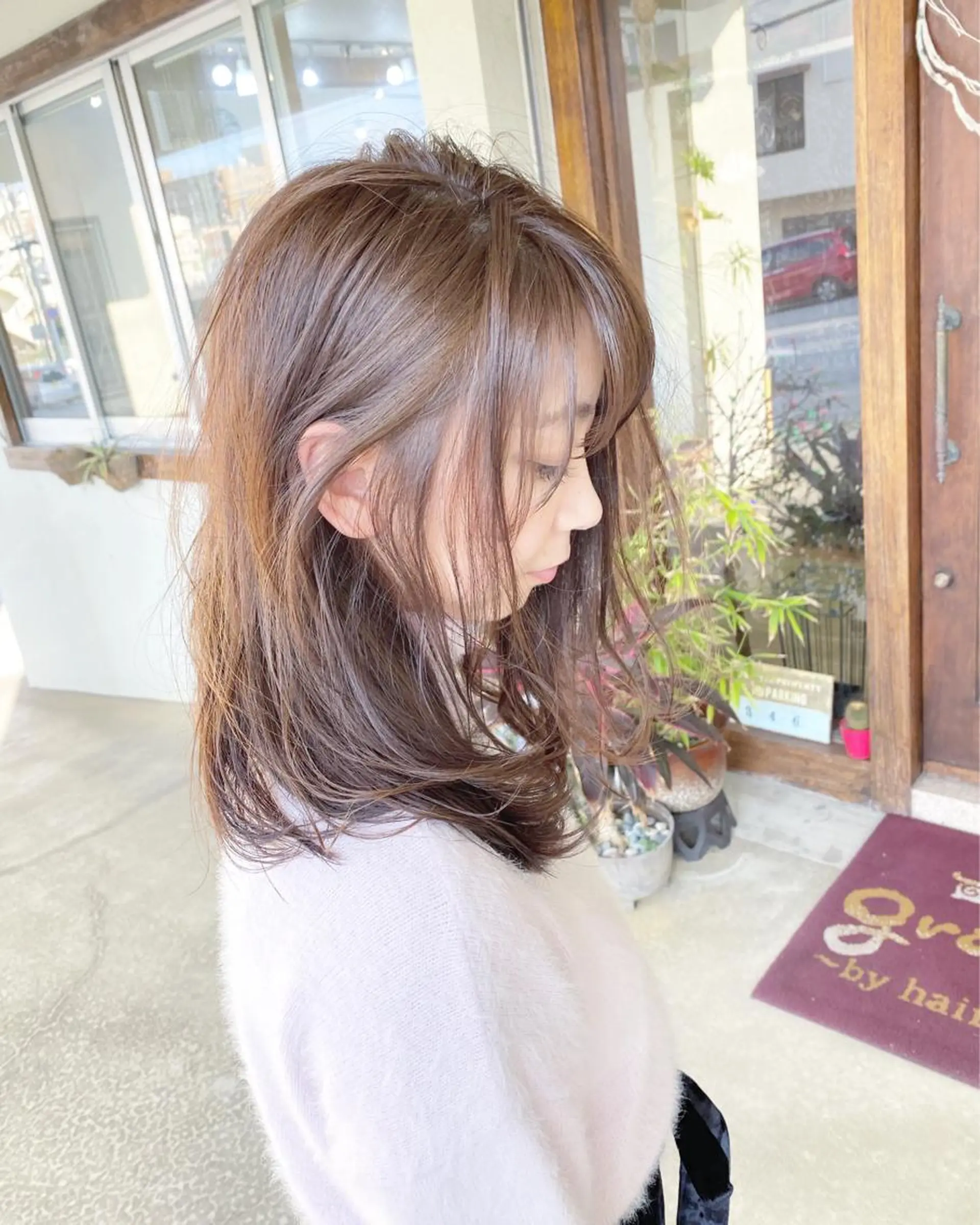 ミディアム カラー カット ヘアカラー トリートメント grand juteのヘアスタイル