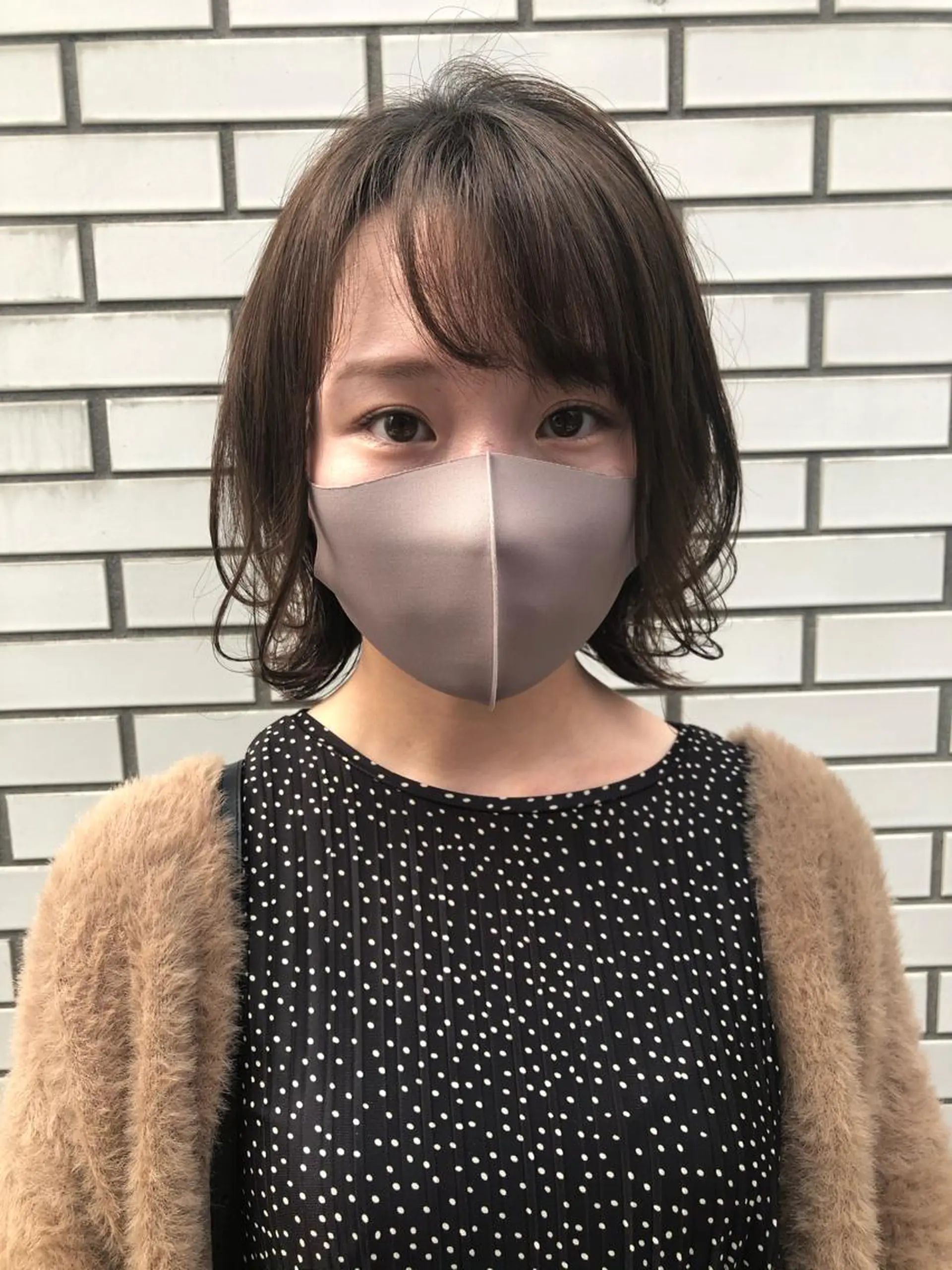 ミディアム 切りっぱなしボブ ボブ レイヤーカット カジサ ケイコのヘアスタイル