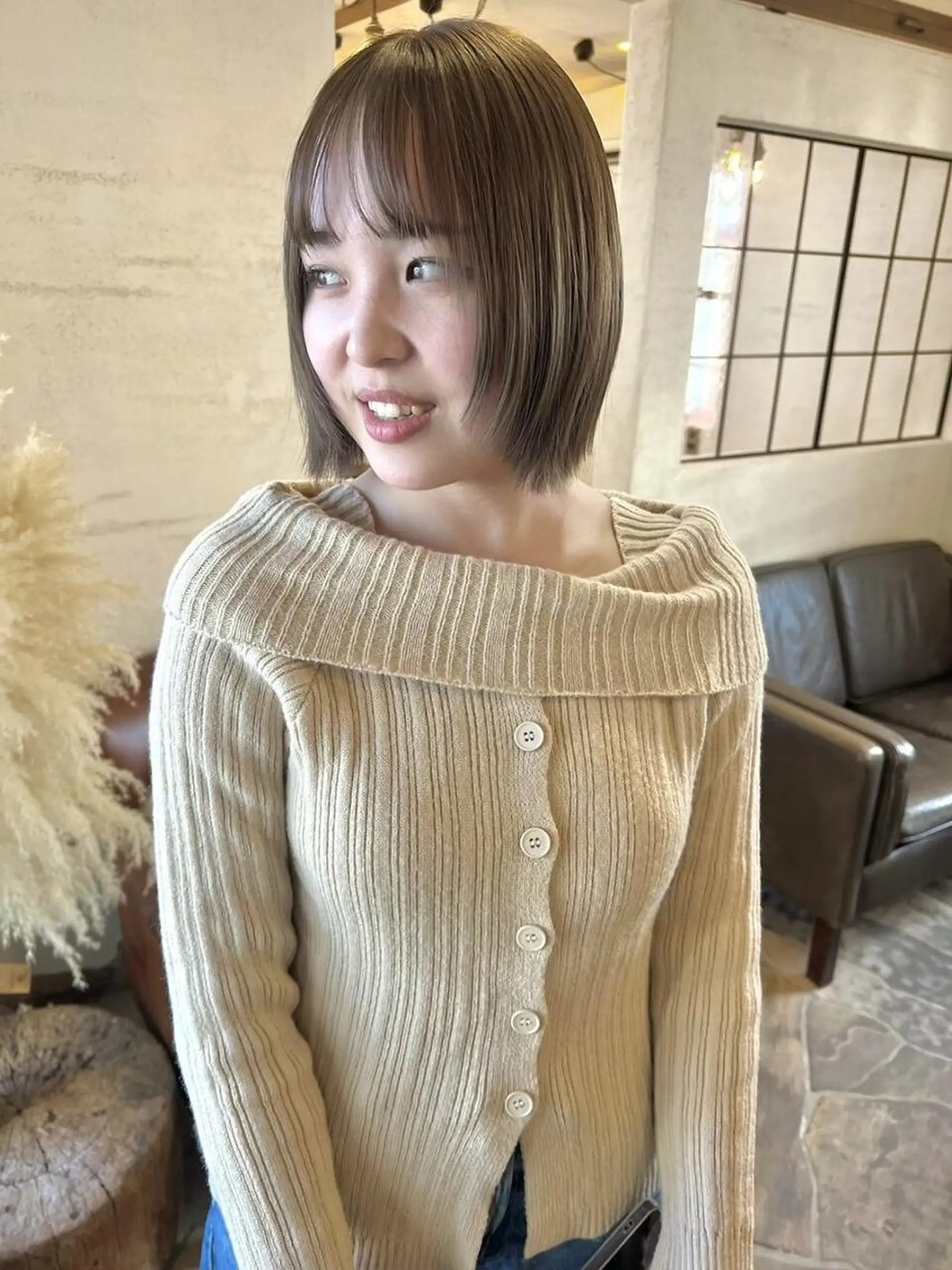 ミディアム カット ヘアカラー トリートメント 田島 千愛のヘアスタイル