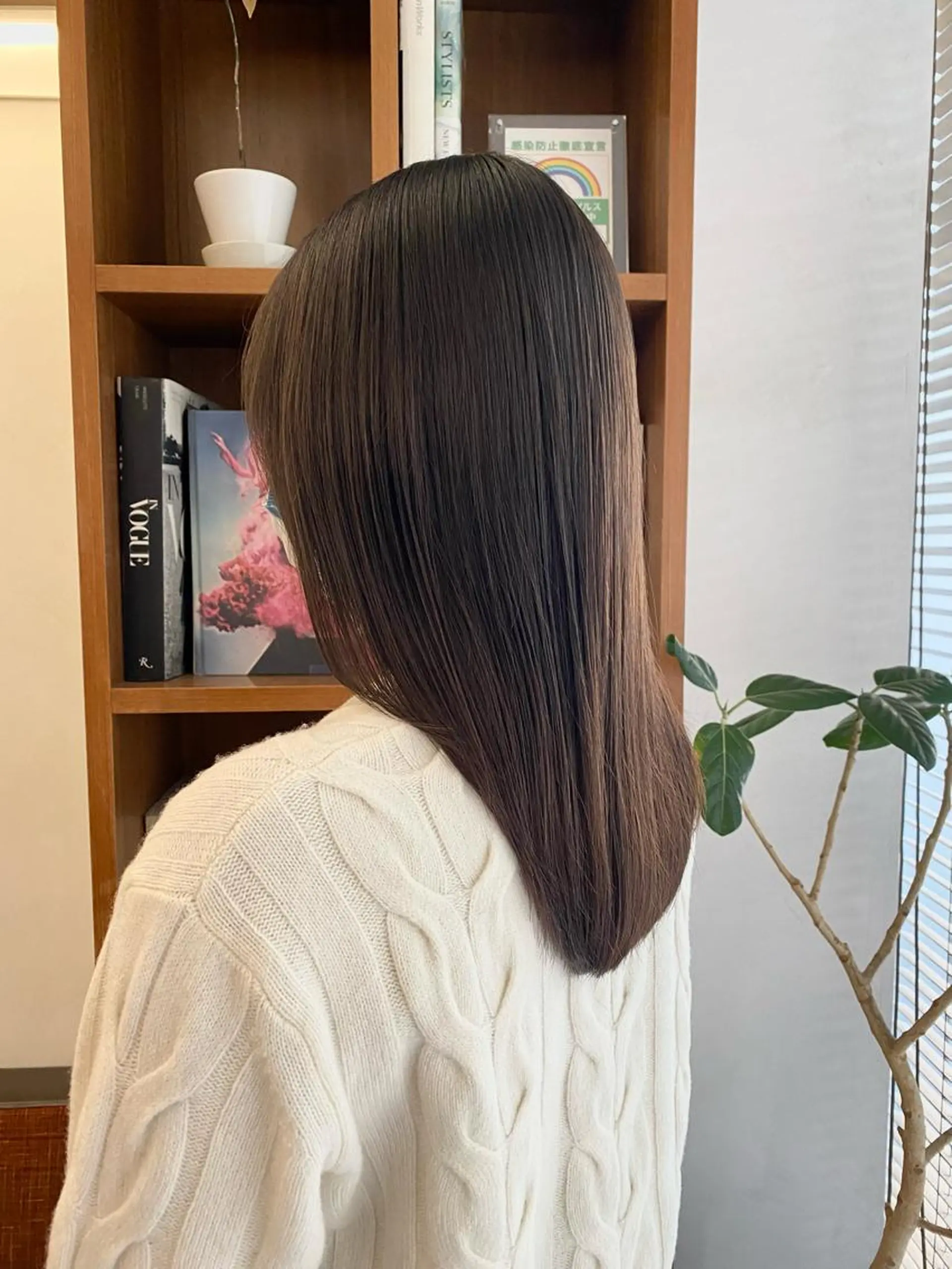 セミロング カラー 似合わせレイヤー/ ニュアンスパーマ高倉のヘアスタイル