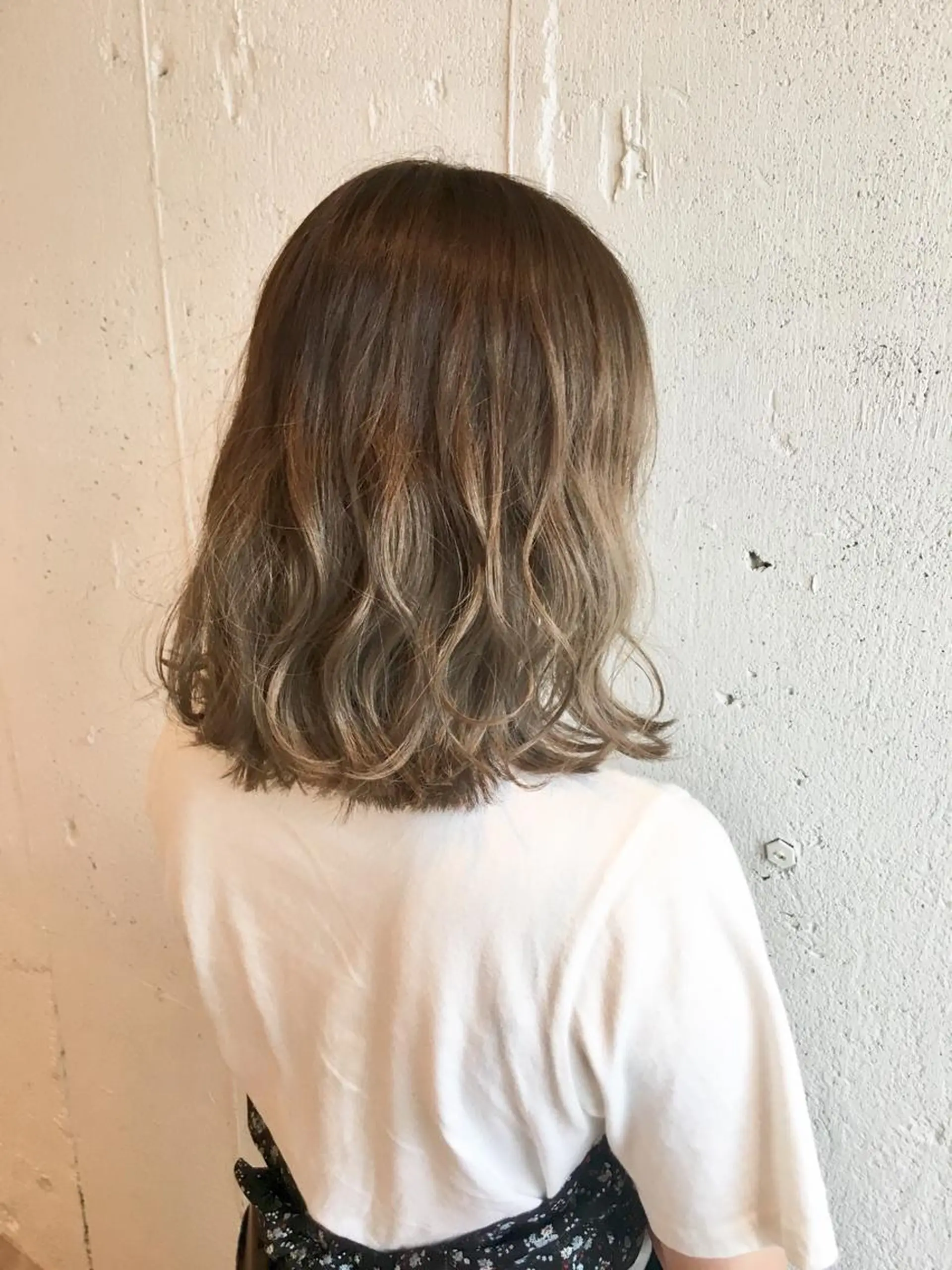ミディアム 外国人風カラー フジサキ ケンのヘアスタイル