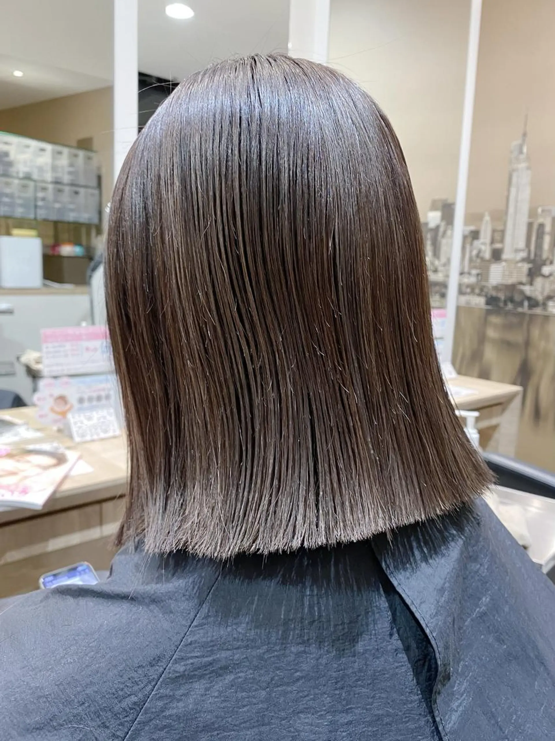 ミディアム カラー バレイヤージュ ボブ レイヤーカット ボブ・レイヤーカット 吉敷航一のヘアスタイル