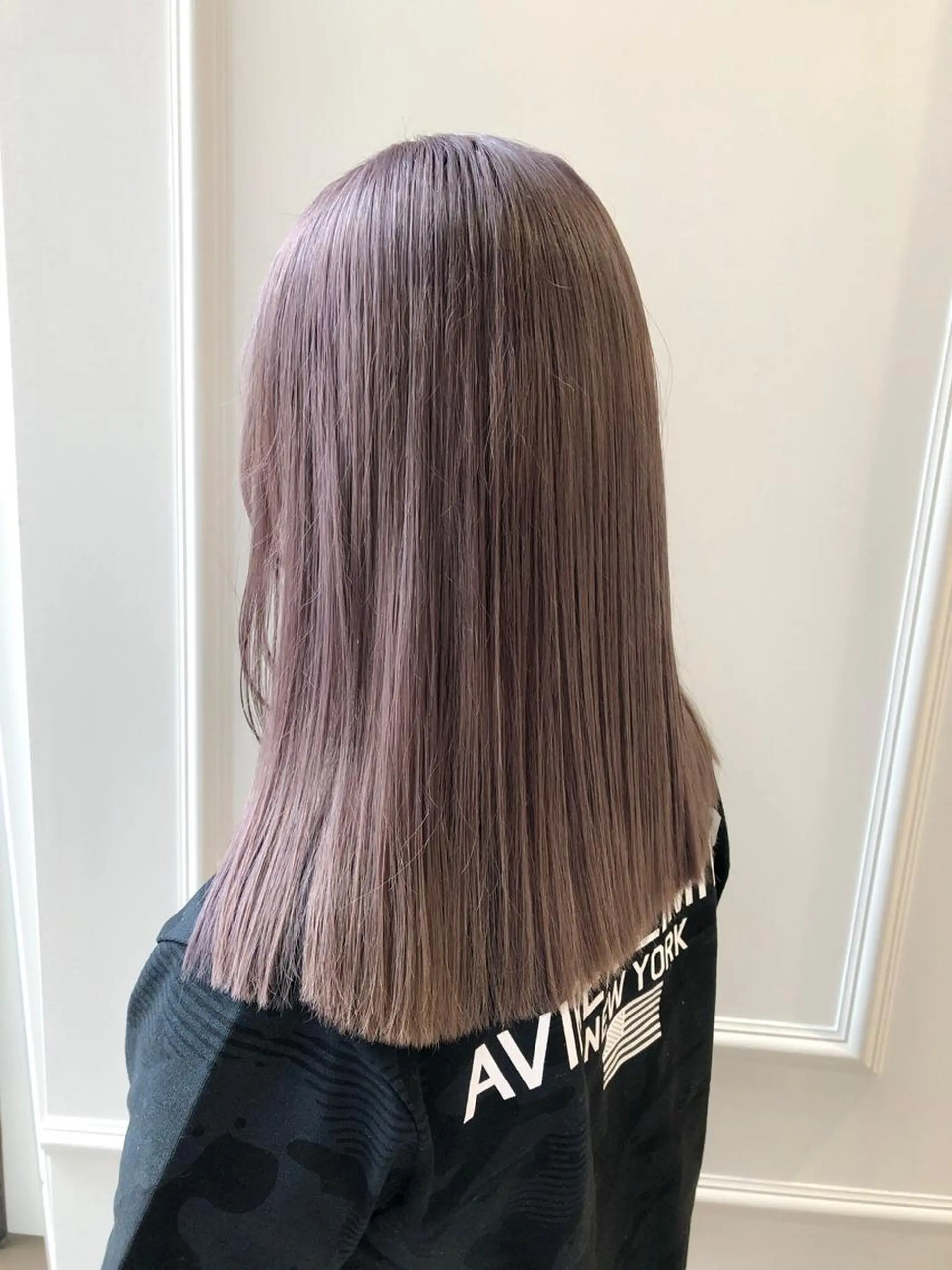 ミディアム ラベンダーベージュ ヘアカラー レイヤー⭐️カラー ⭐️平川雅史のヘアスタイル