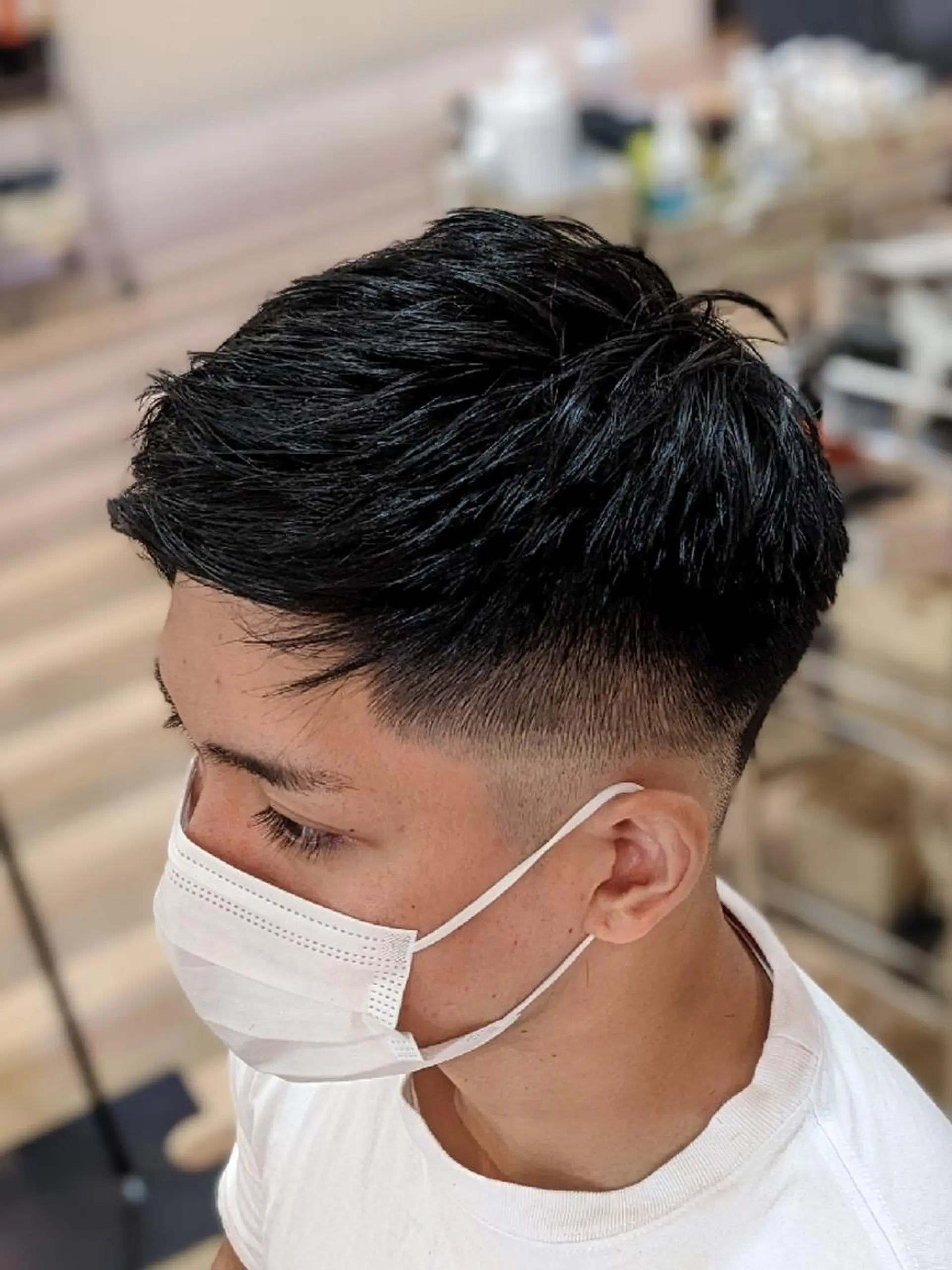 ショート メンズ フェードカット 刈り上げ ショートヘア こにし/蒲生四丁目 /美髪カラー/スパのヘアスタイル