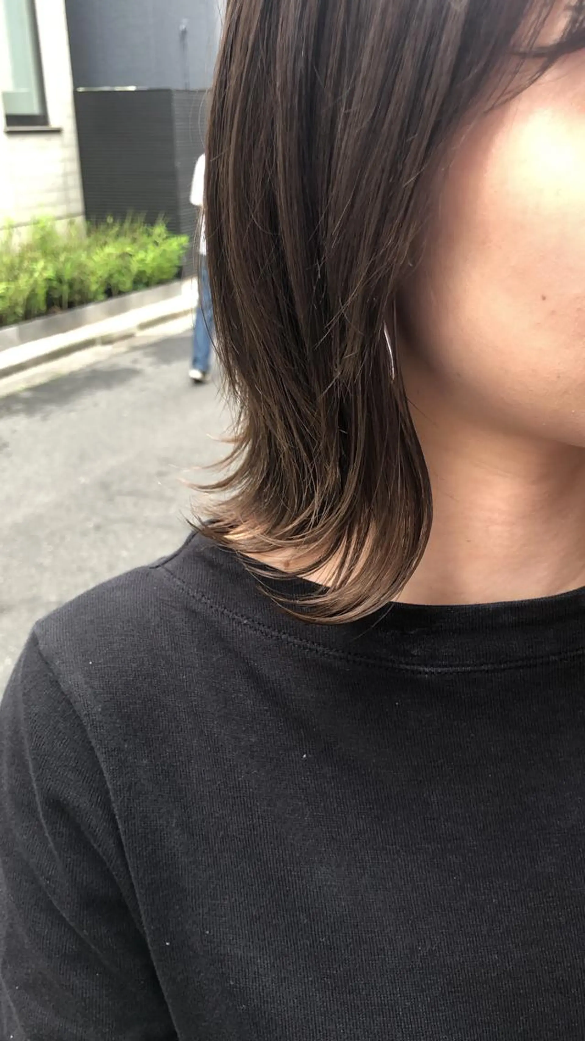 ミディアム 切りっぱなしボブ ミディアムパーマ ボブ 外国人風カラー ハイライト ショート職人 美容師【KENTA】のヘアスタイル