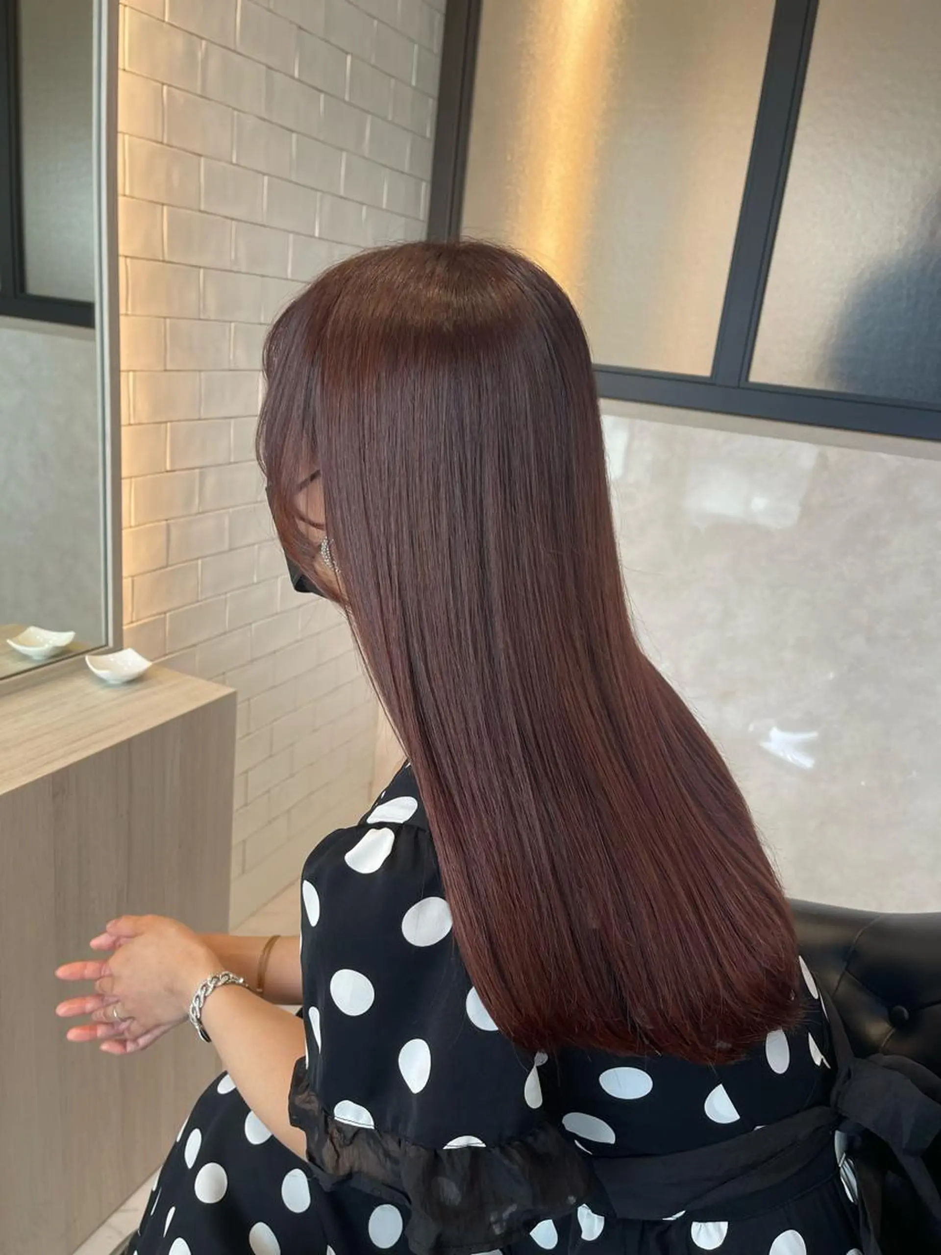 ロング カラー カット ヘアカラー トリートメント &chaLme   心斎橋所属・emi/髪質改善/ 韓国風/艶カラーのヘアスタイル