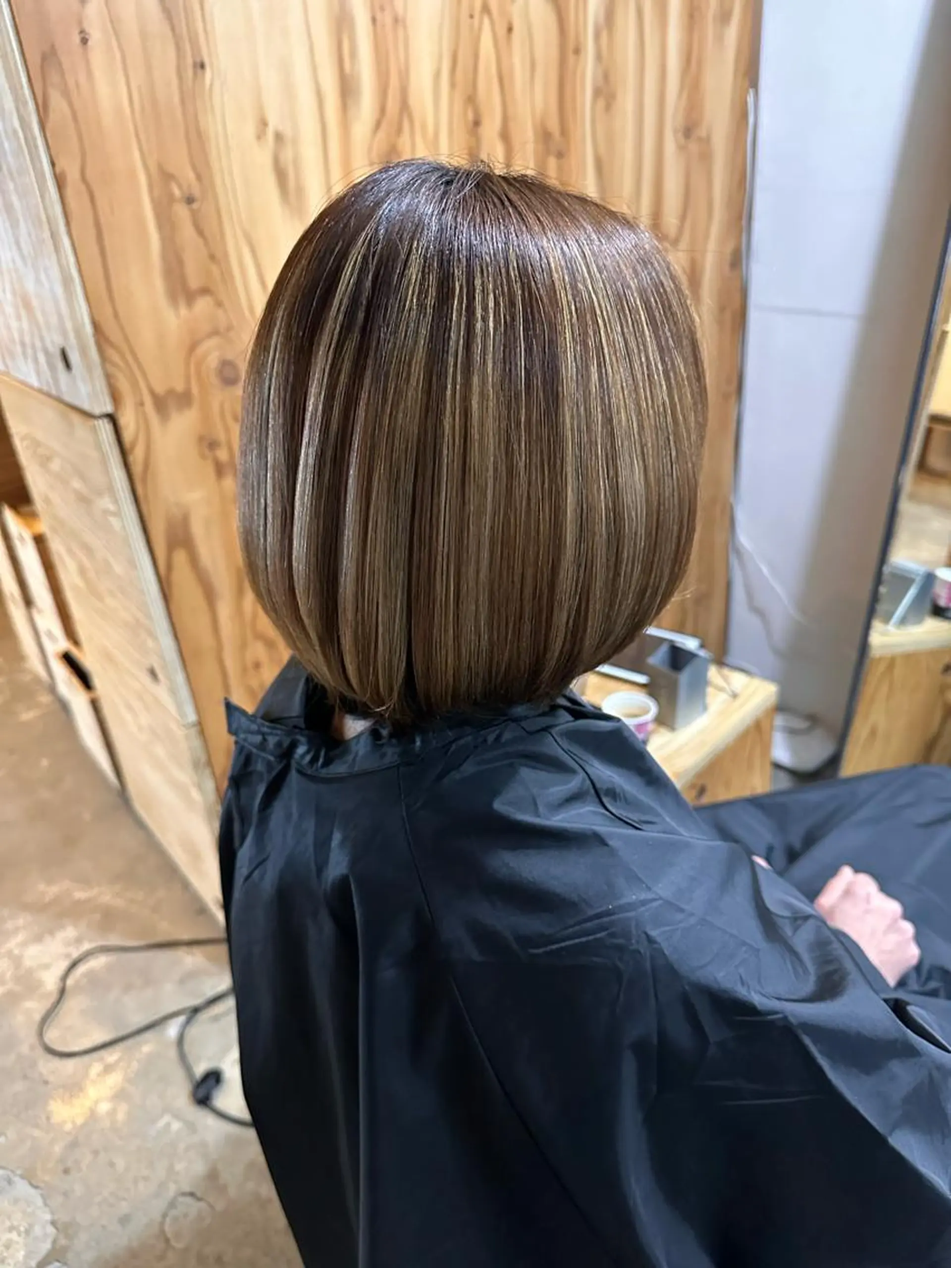 ミディアム パーマ 縮毛矯正 ストレートパーマ 縮毛矯正 Brandnew 東生駒本店小川タスクのヘアスタイル