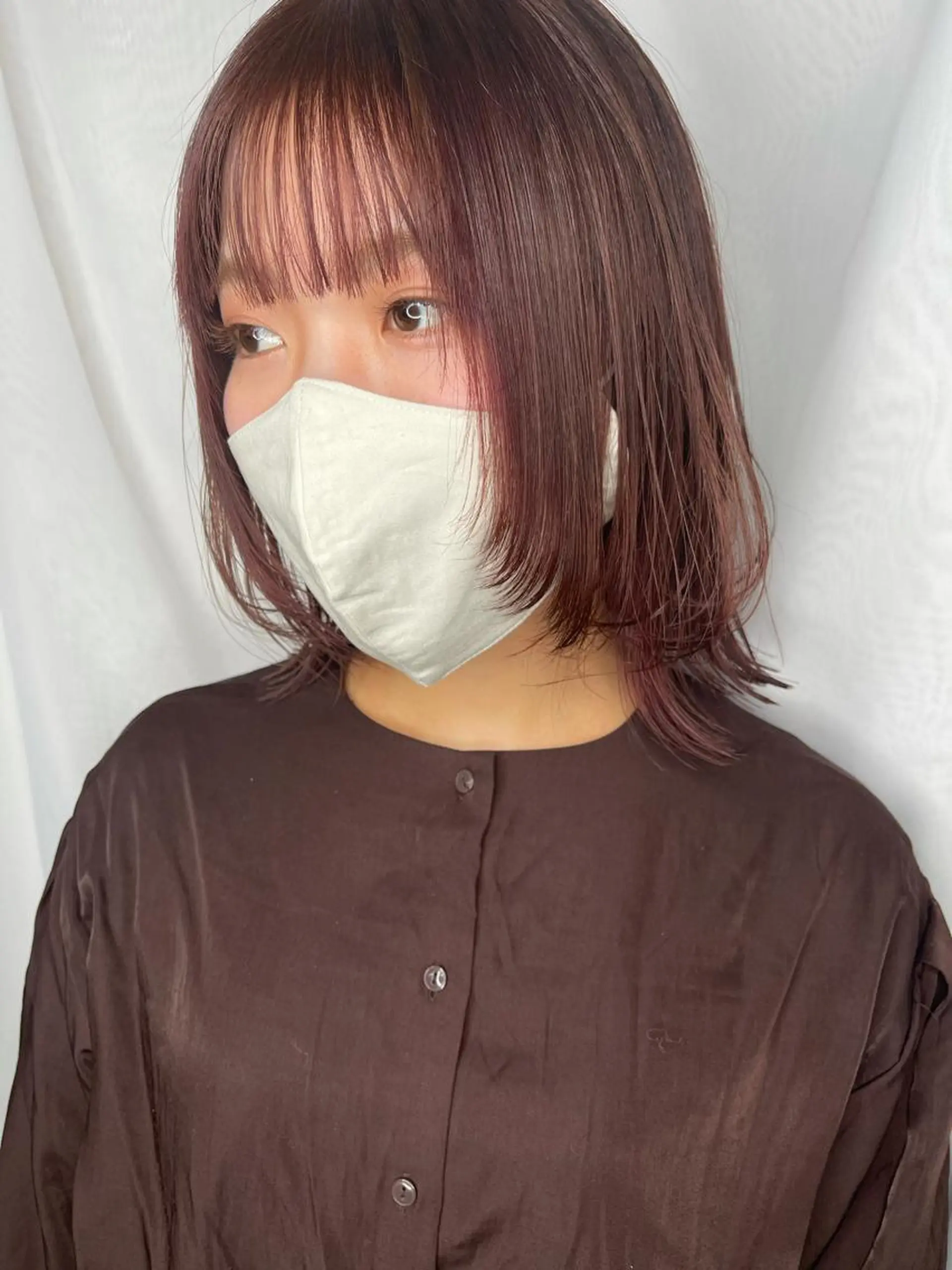 ミディアム カット ヘアカラー トリートメント 早瀬裕之 パーマのヘアスタイル